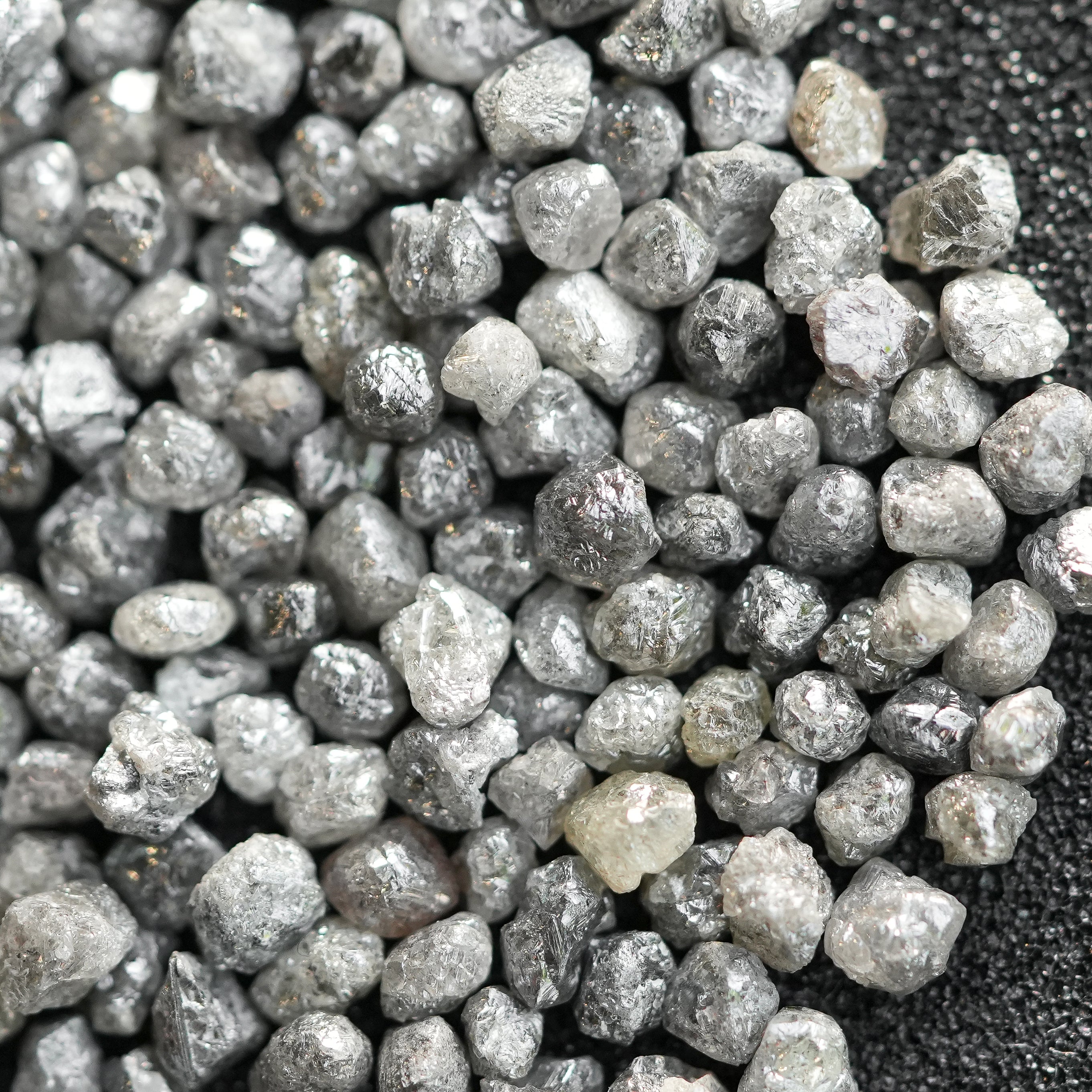 10 PCS Natural Raw Diamond, 2.00 CT Rough Diamond, Grey Diamond, Uncut African Diamonds, Loose Diamond, Black Color Diamonds