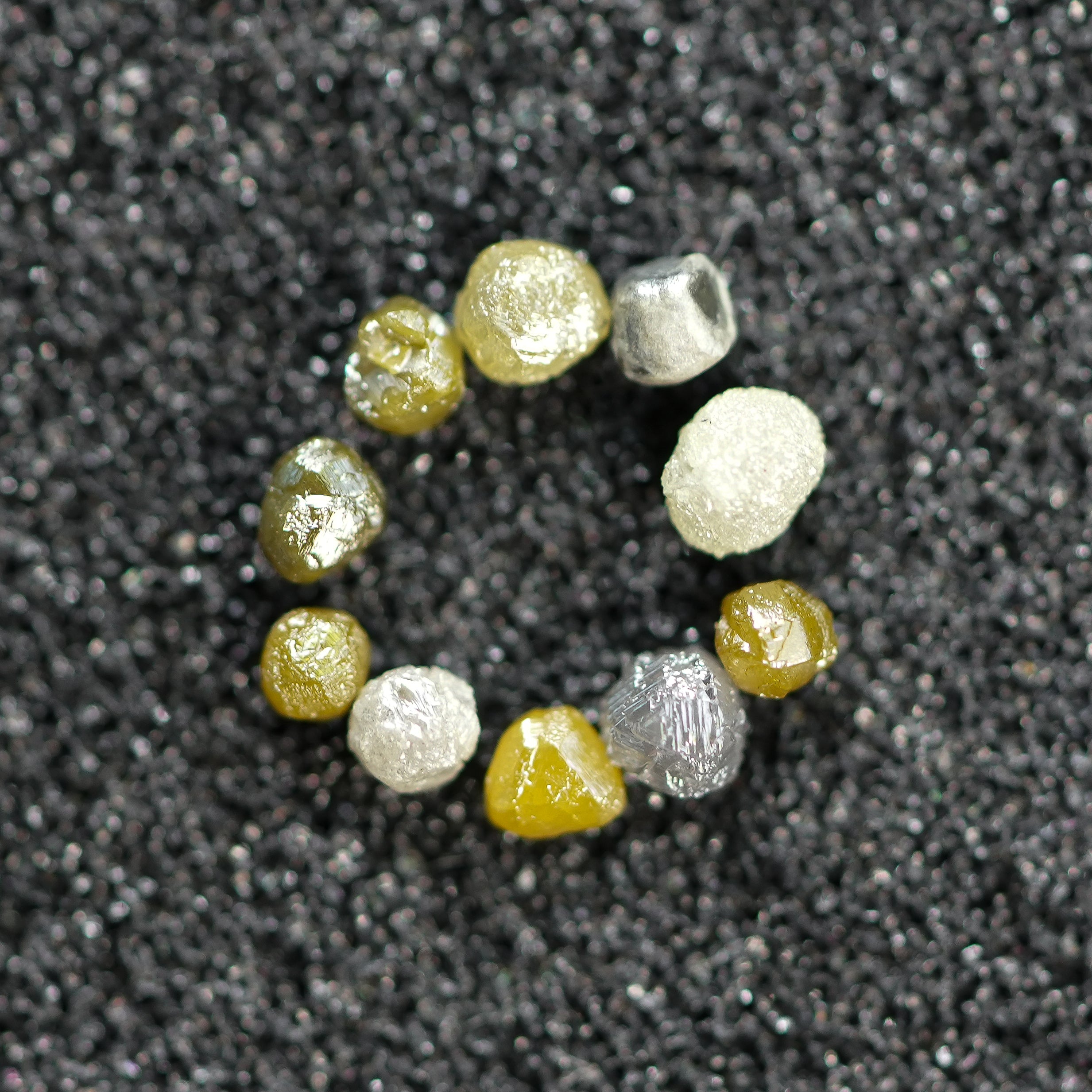10 PCS, Yellow Diamond, Raw Diamond, Loose Diamond, Rough Diamond, Natural Gemstone Solitaire, Fancy Color African River Gemstones