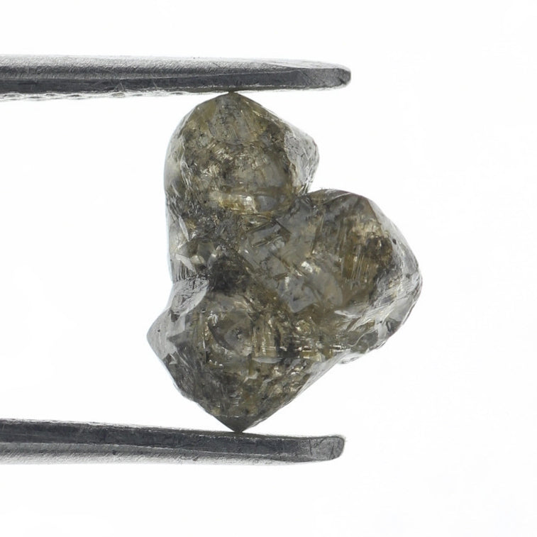 1.25 Carat Natural Loose Grayish Yellow Rough Raw Diamond