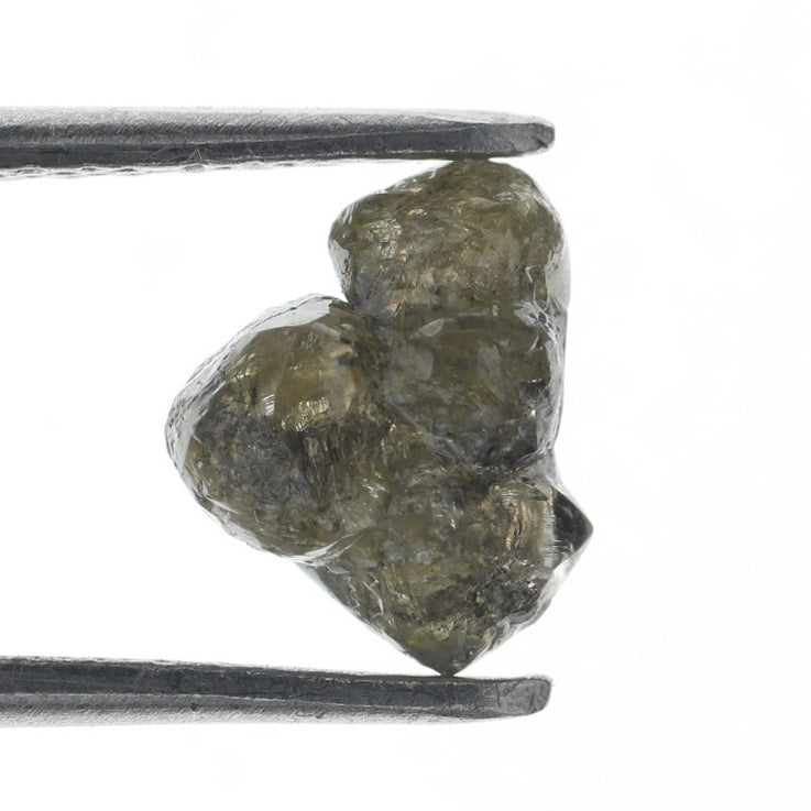 1.25 Carat Natural Loose Grayish Yellow Rough Raw Diamond