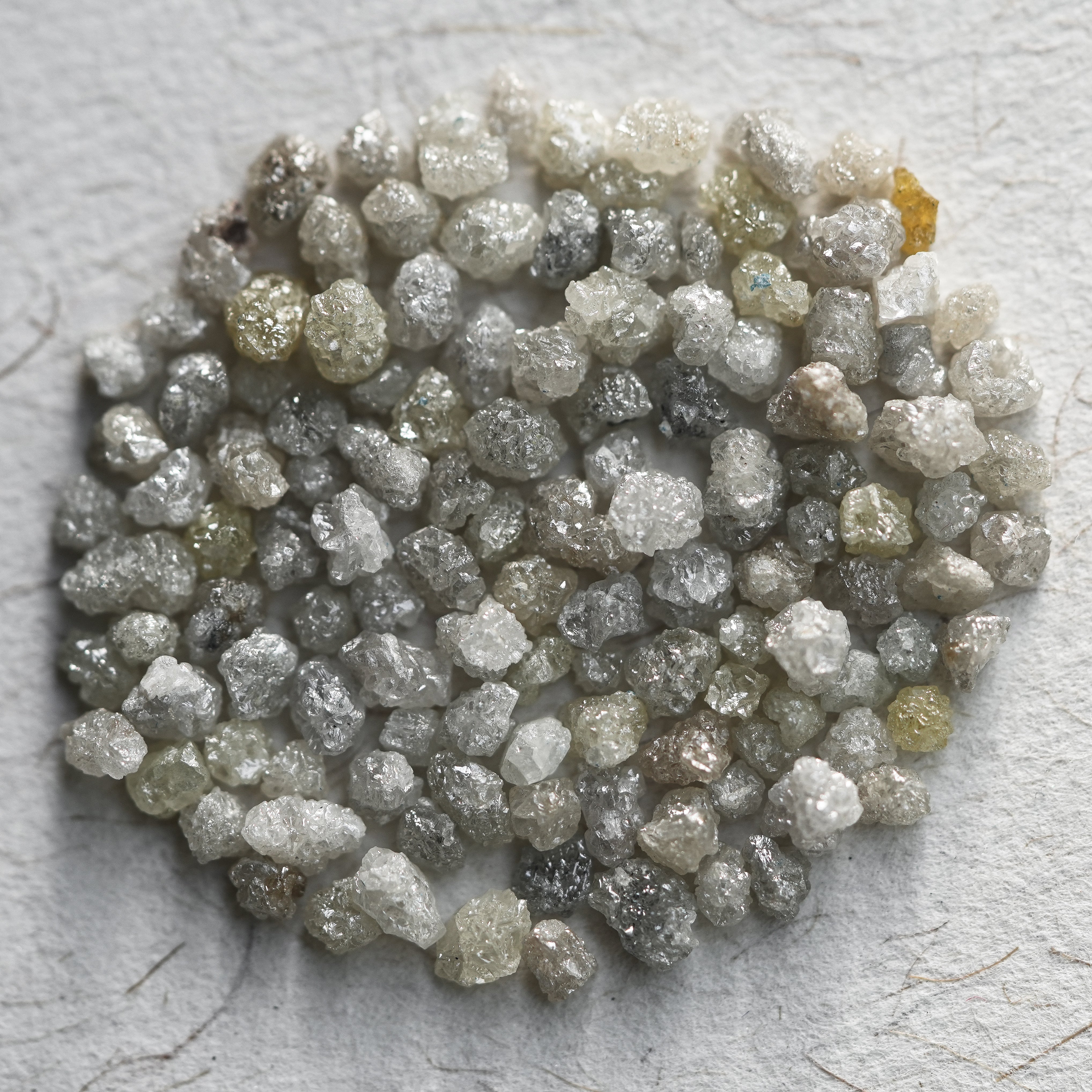 Natural White Silver Raw Diamonds / Uncut Loose Diamonds / 3-4 MM Conflict Free Diamonds / Ethically Sourced Premium Diamond / Real Gems