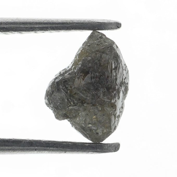 Grayish Yellow Natural Loose 0.96 Carat Rough Raw Diamond
