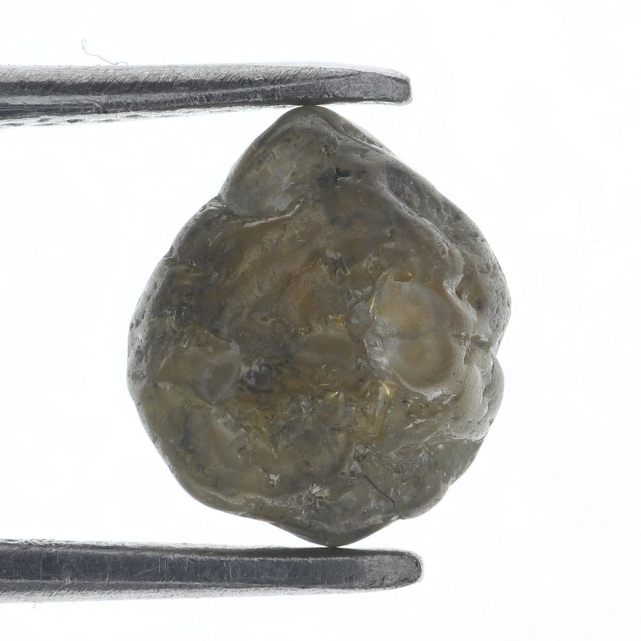 Grayish Yellow Natural Loose 1.24 Carat Rough Raw Diamond