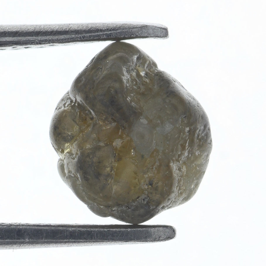 Grayish Yellow Natural Loose 1.24 Carat Rough Raw Diamond