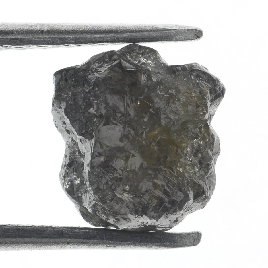 Loose Natural Grayish Yellow 1.62 Carat Rough Raw Diamond