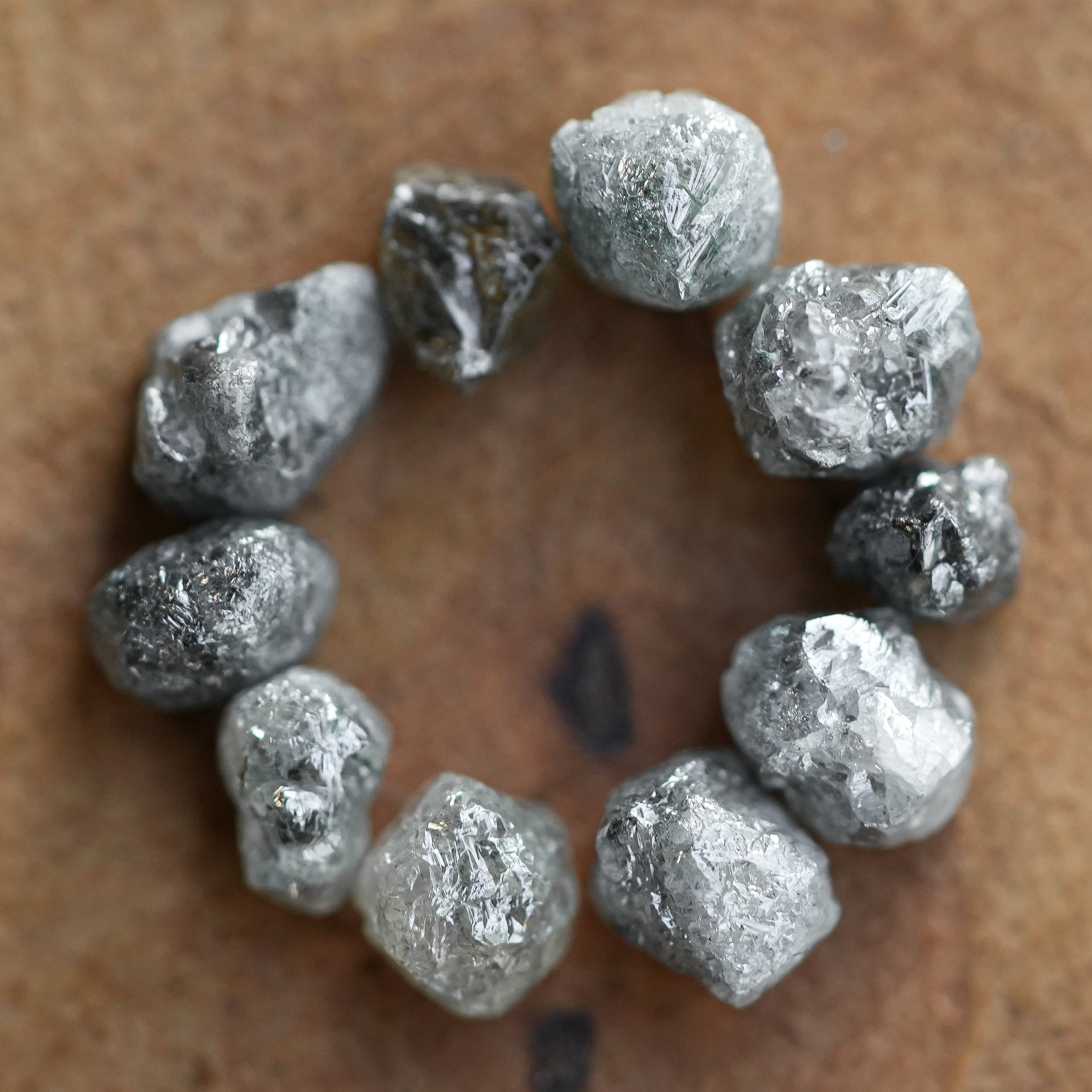 10 PCS Natural Raw Diamond, 2.00 CT Rough Diamond, Grey Diamond, Uncut African Diamonds, Loose Diamond, Black Color Diamonds