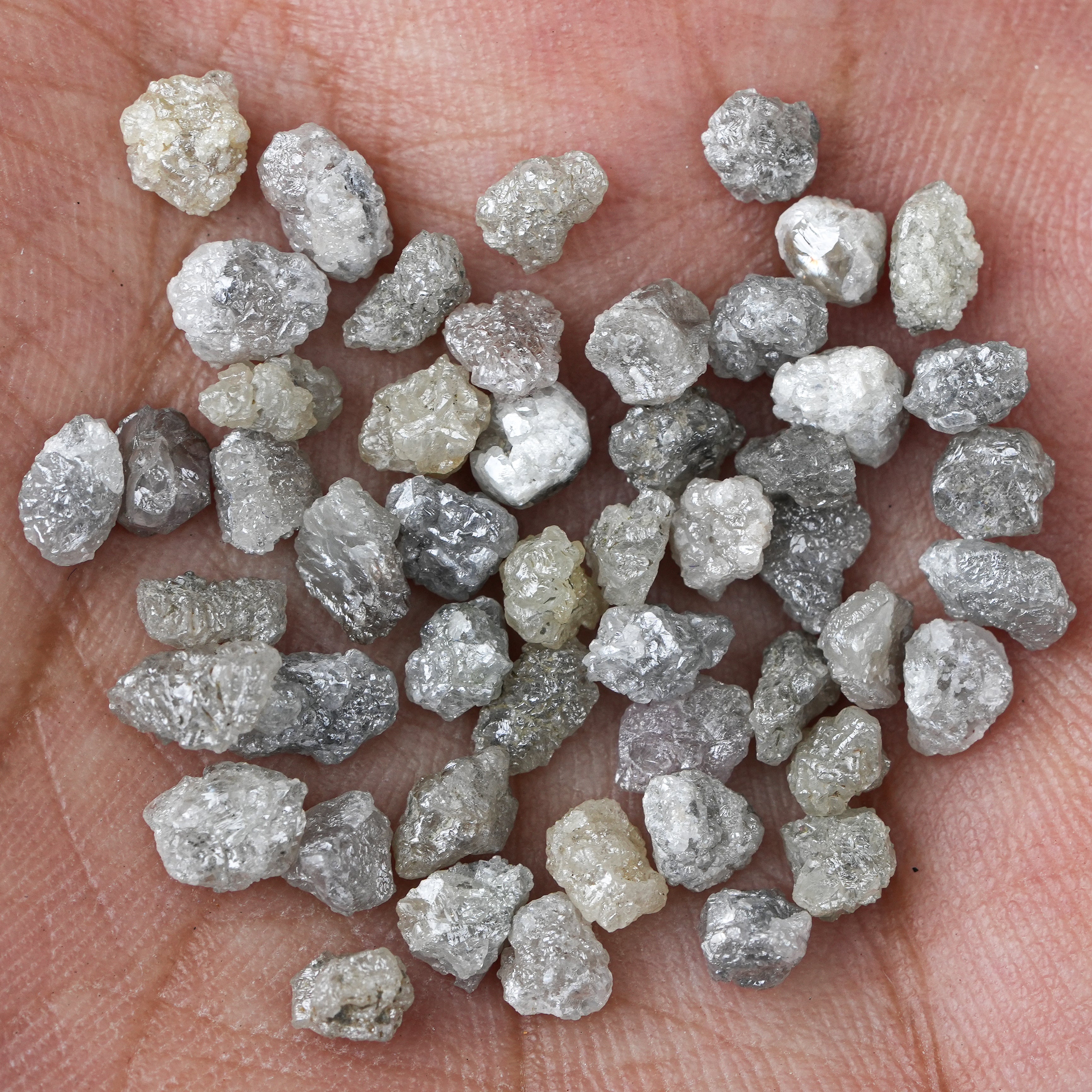 Raw White Diamond, Uncut Rough Loose Diamond, 0.50 CTW 1 PCS 5MM Natural Diamond, Rough Diamonds For Jewelry, Uncut Raw Gemstone