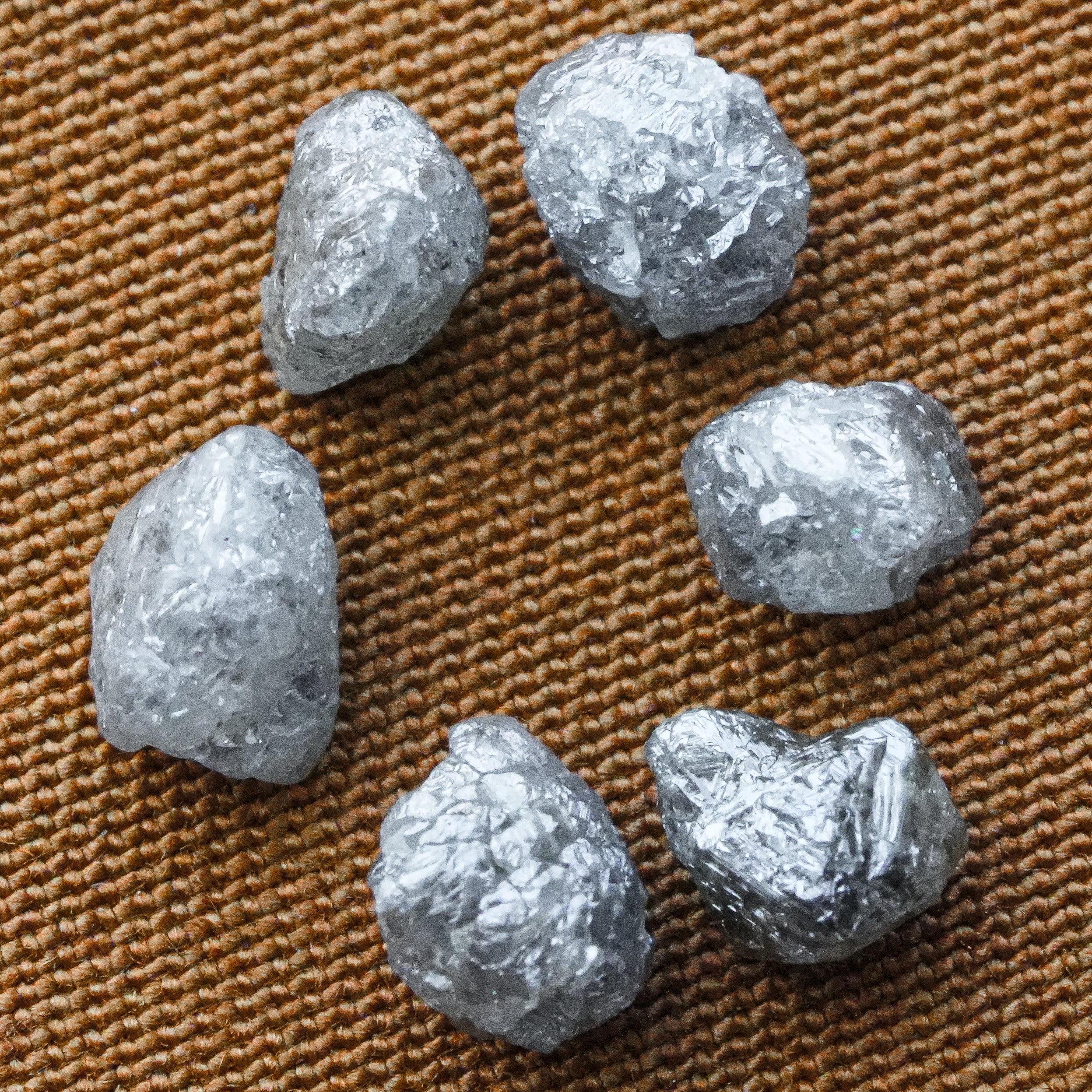 4-5 MM Natural Loose Raw Diamond, Grey Uncut Black Rough Diamonds, Fancy Jewelry Diamond, Salt Papper Diamond, Mines Raw Gemstone