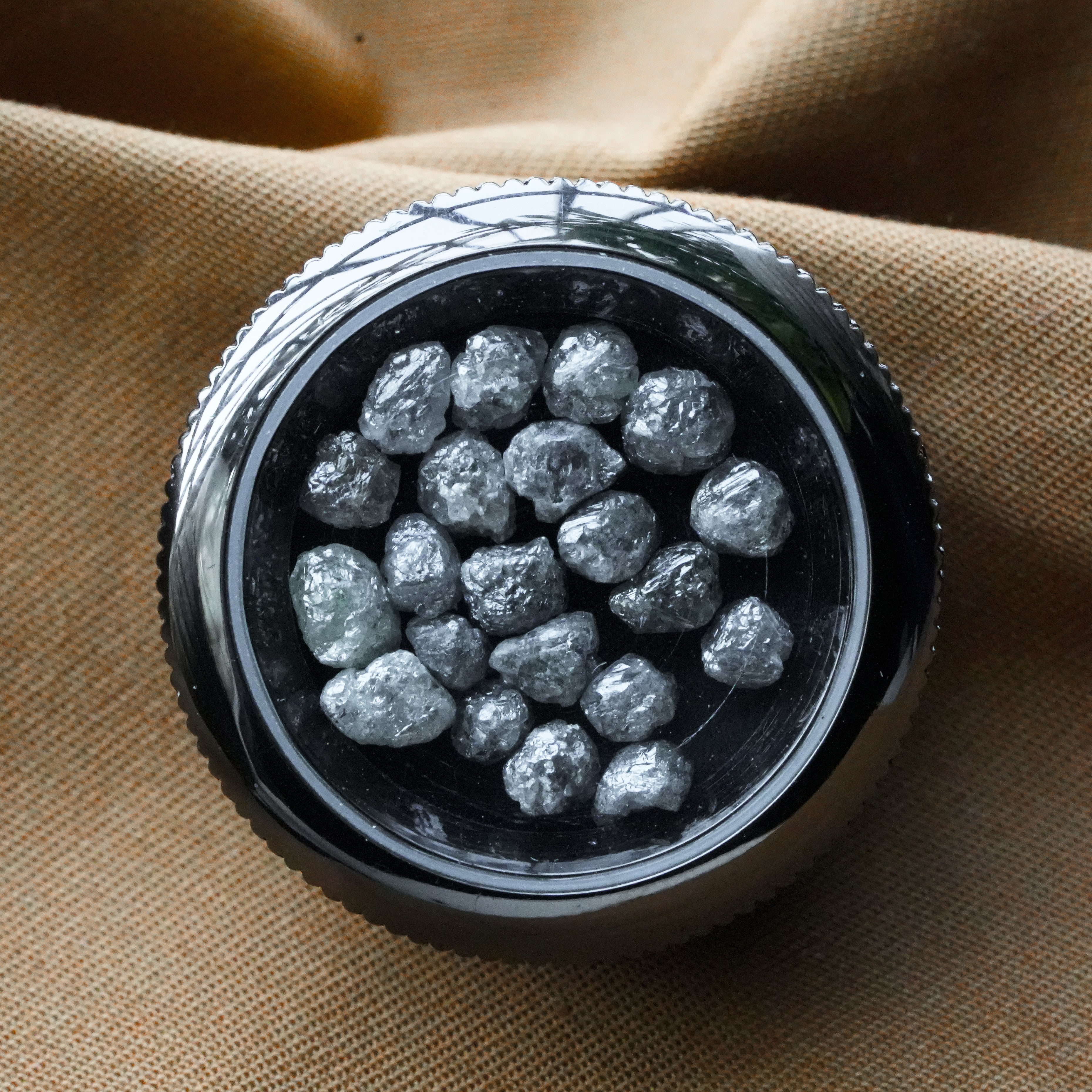 4-5 MM Natural Loose Raw Diamond, Grey Uncut Black Rough Diamonds, Fancy Jewelry Diamond, Salt Papper Diamond, Mines Raw Gemstone