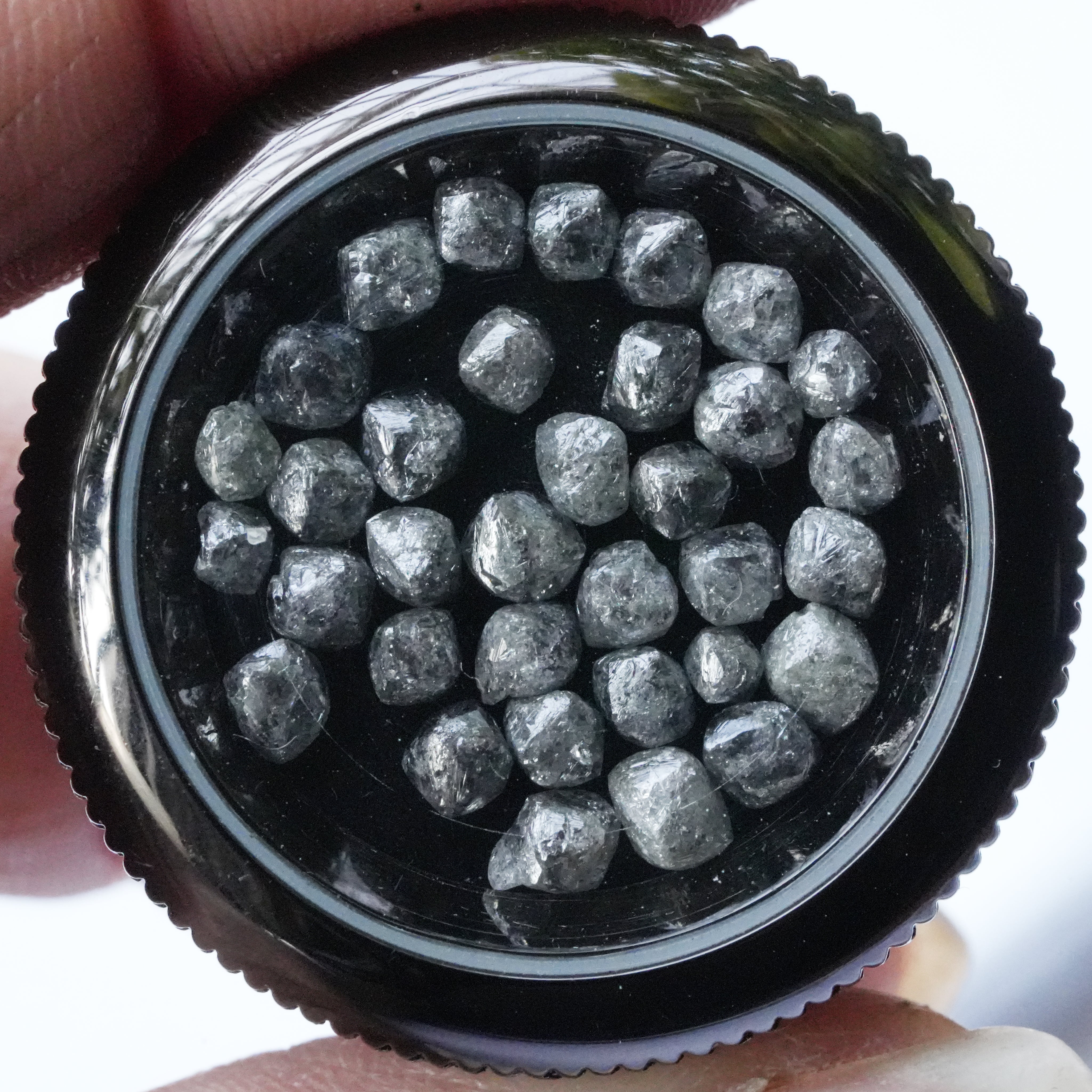 Natural Loose Raw Diamonds, Real Black Grey Gemstone, 3-4 MM Crystal Base Uncut Diamond For Jewelry, Diamonds Beads, Raw Stones 5-10-15 PCS