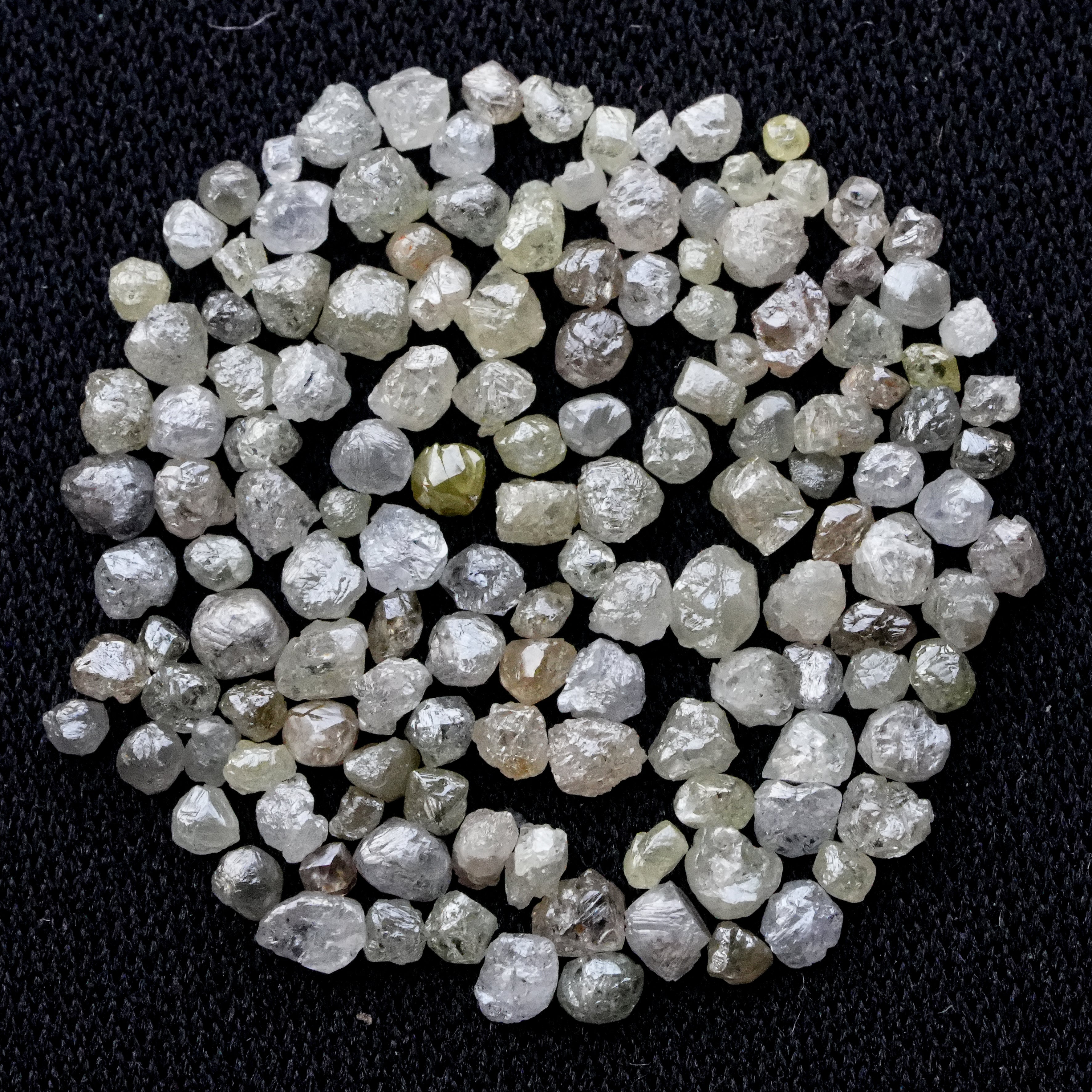 2.00MM Natural Loose Diamond, Raw Diamond, Tiny Rough White Silver Fancy Diamond, Uncut Diamond Jewelry, Raw Mine Gemstone Small Diamond