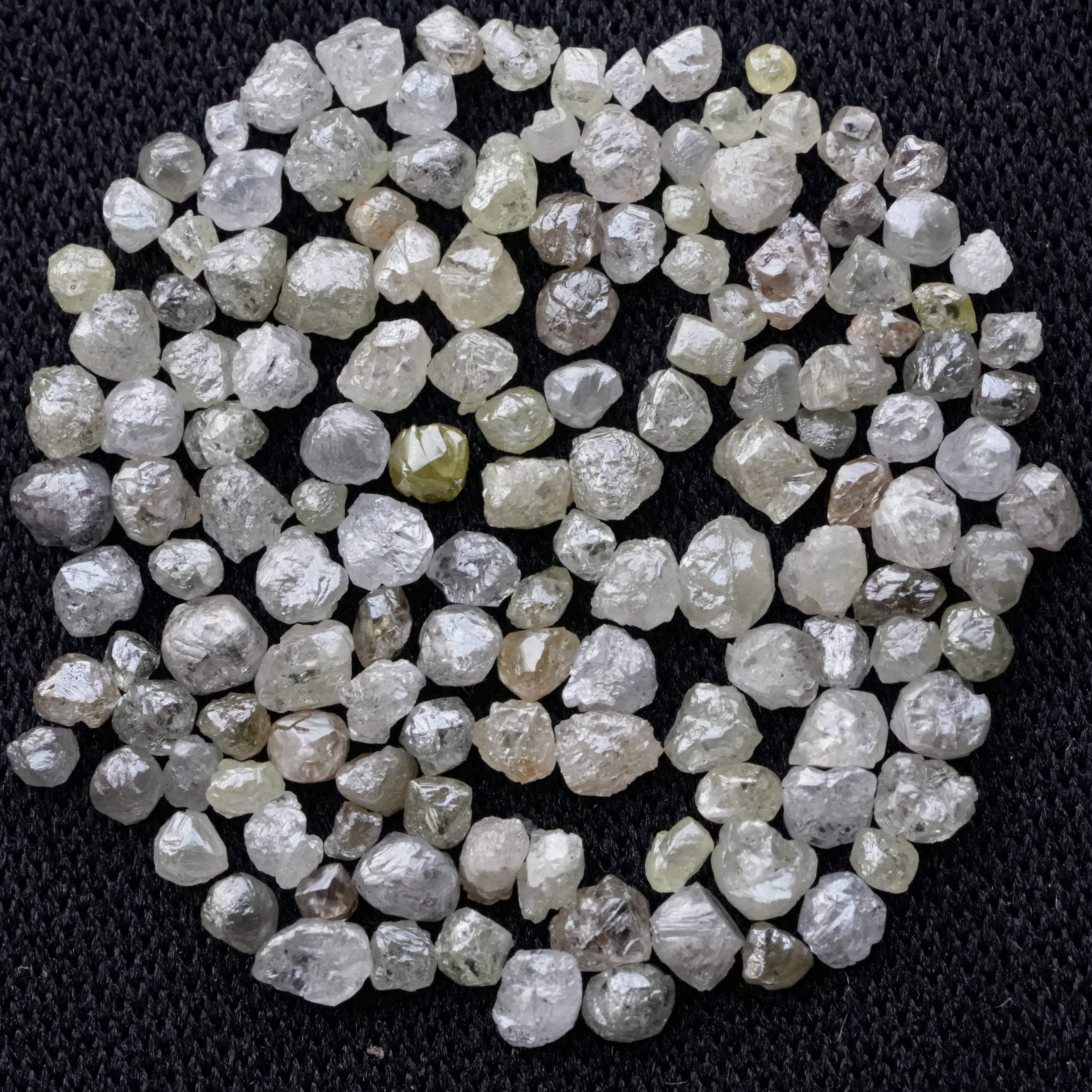2.00MM Natural Loose Diamond, Raw Diamond, Tiny Rough White Silver Fancy Diamond, Uncut Diamond Jewelry, Raw Mine Gemstone Small Diamond