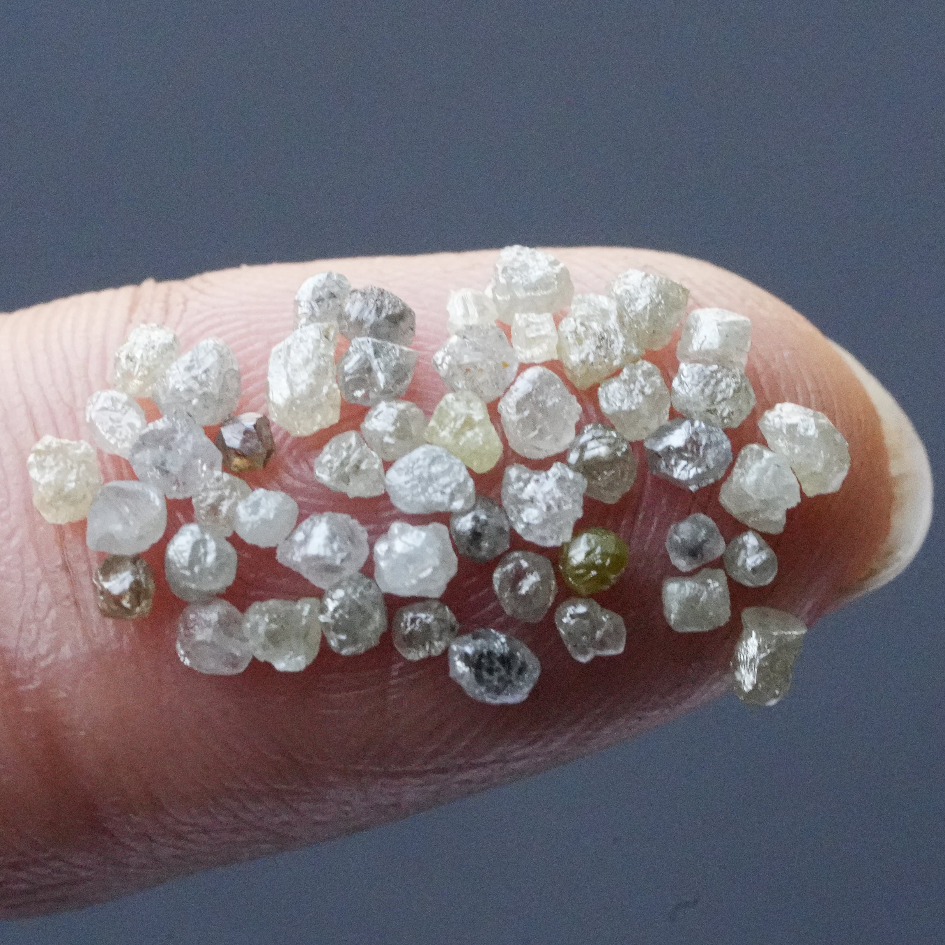 2.00MM Natural Loose Diamond, Raw Diamond, Tiny Rough White Silver Fancy Diamond, Uncut Diamond Jewelry, Raw Mine Gemstone Small Diamond