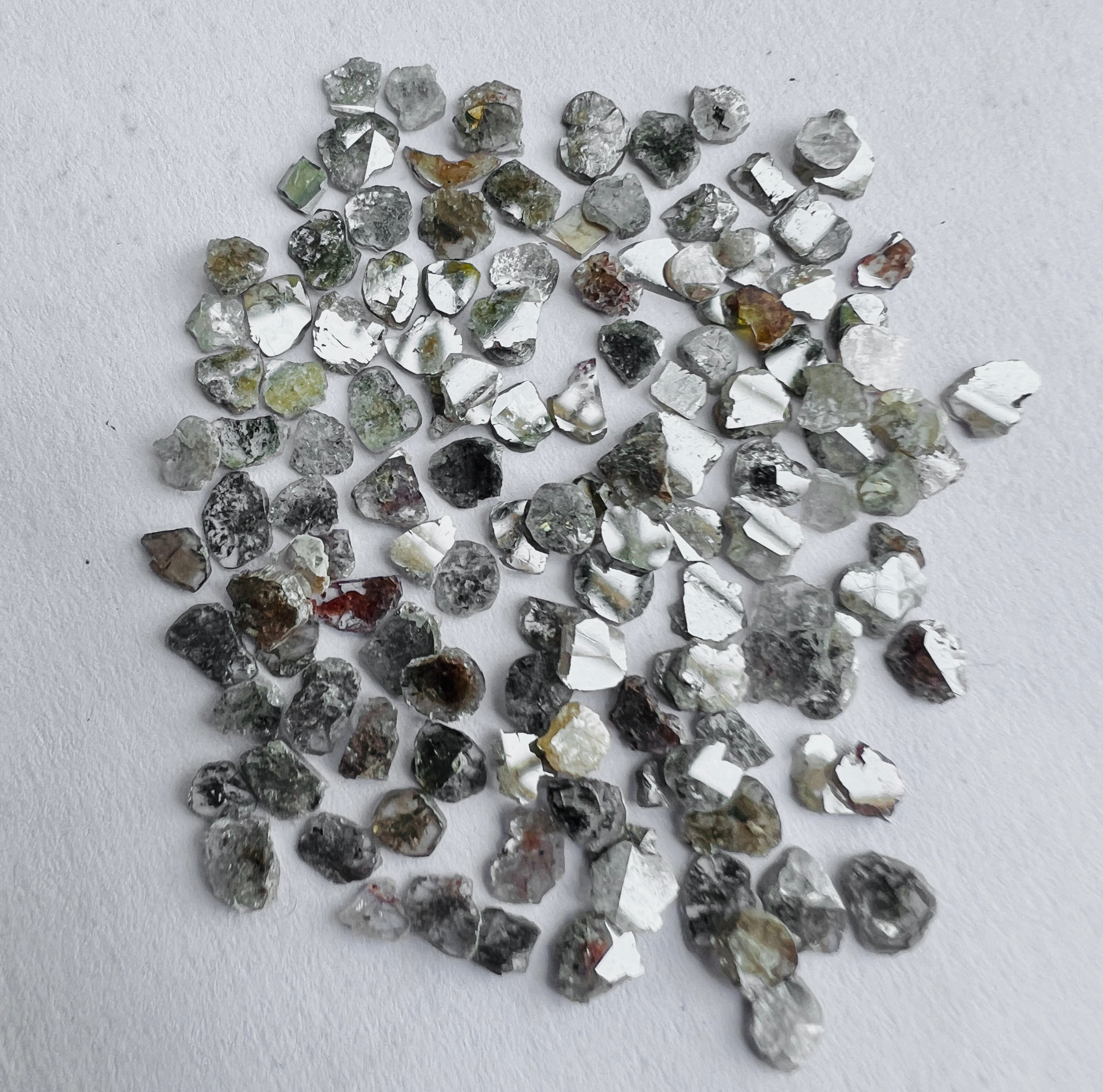 Brown Sparkly Rough Round Slice Raw Loose Diamonds 1.00 Ct Lots Gemstone