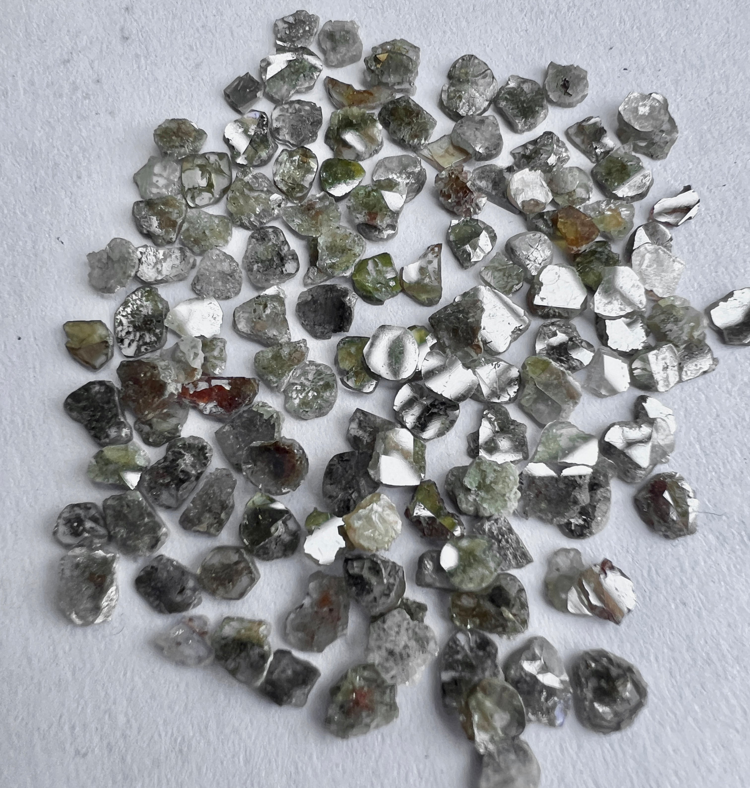 Brown Sparkly Rough Round Slice Raw Loose Diamonds 1.00 Ct Lots Gemstone