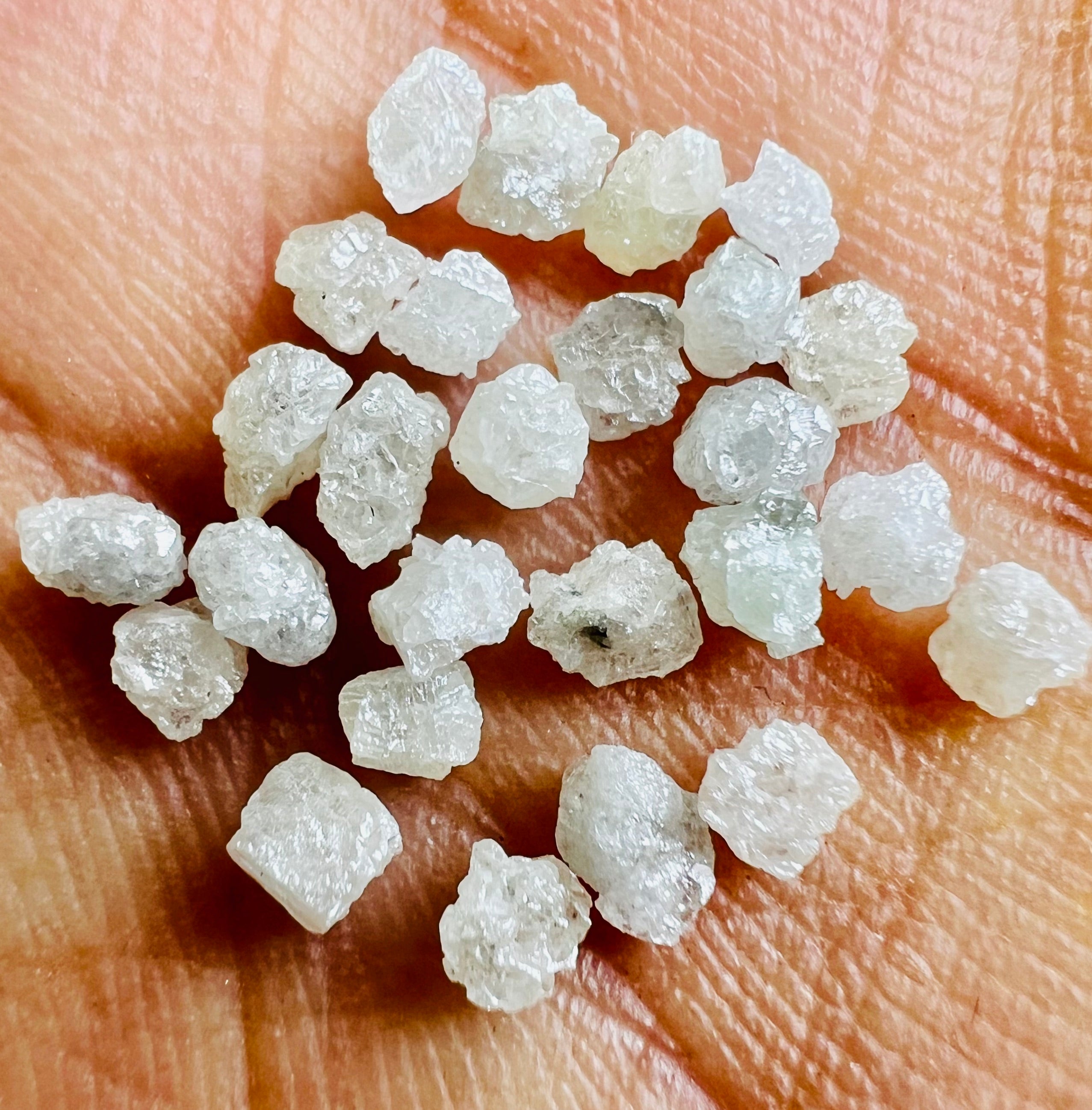 Natural White Silver Raw Diamonds / Uncut Loose Diamonds / 3-4 MM Conflict Free Diamonds / Ethically Sourced Premium Diamond / Real Gems