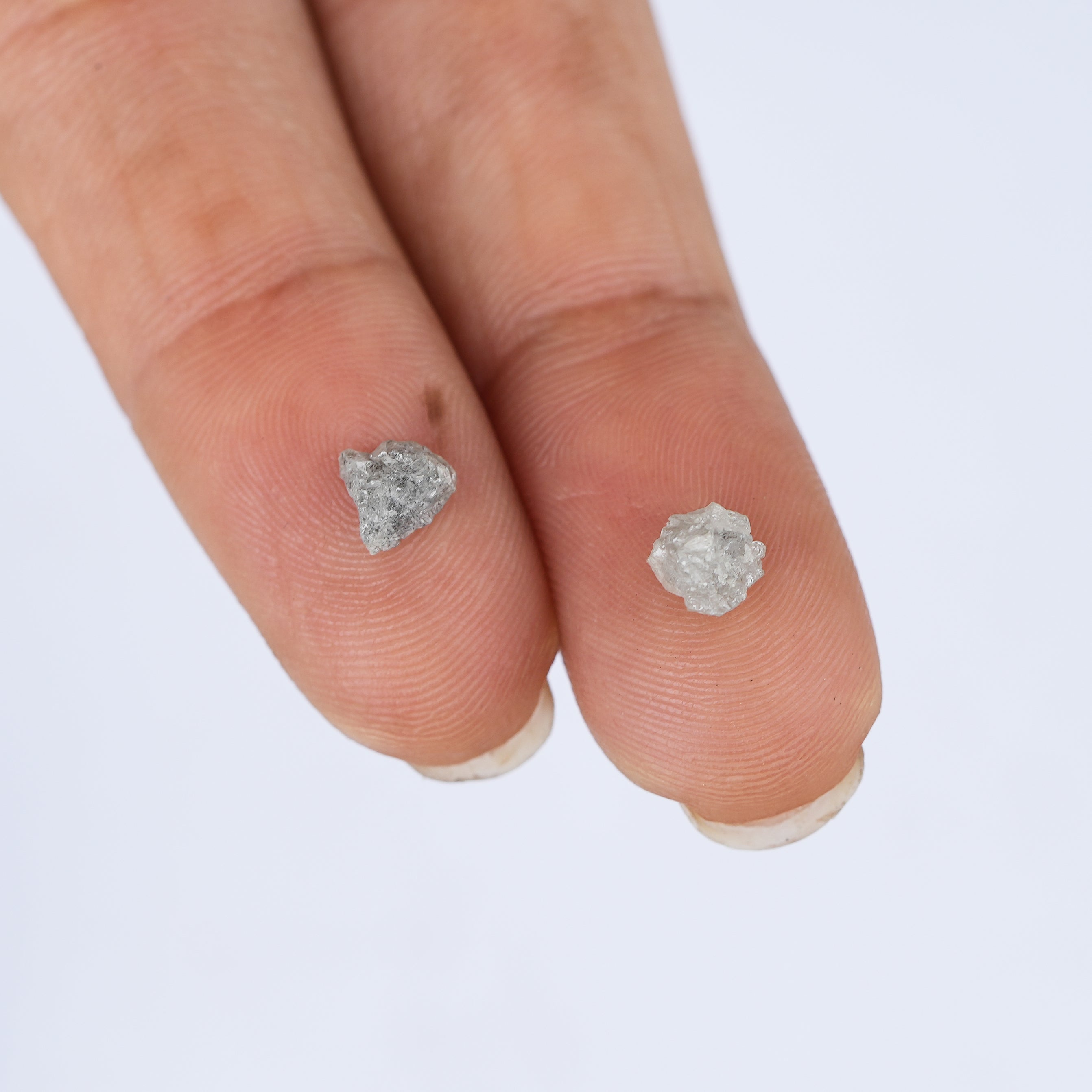 Real Natural Loose Raw Diamonds, Rough Uncut Loose Gemstones, Untreated Silver White Diamonds For Jewelry, Mined Diamonds, Salt And Pepper