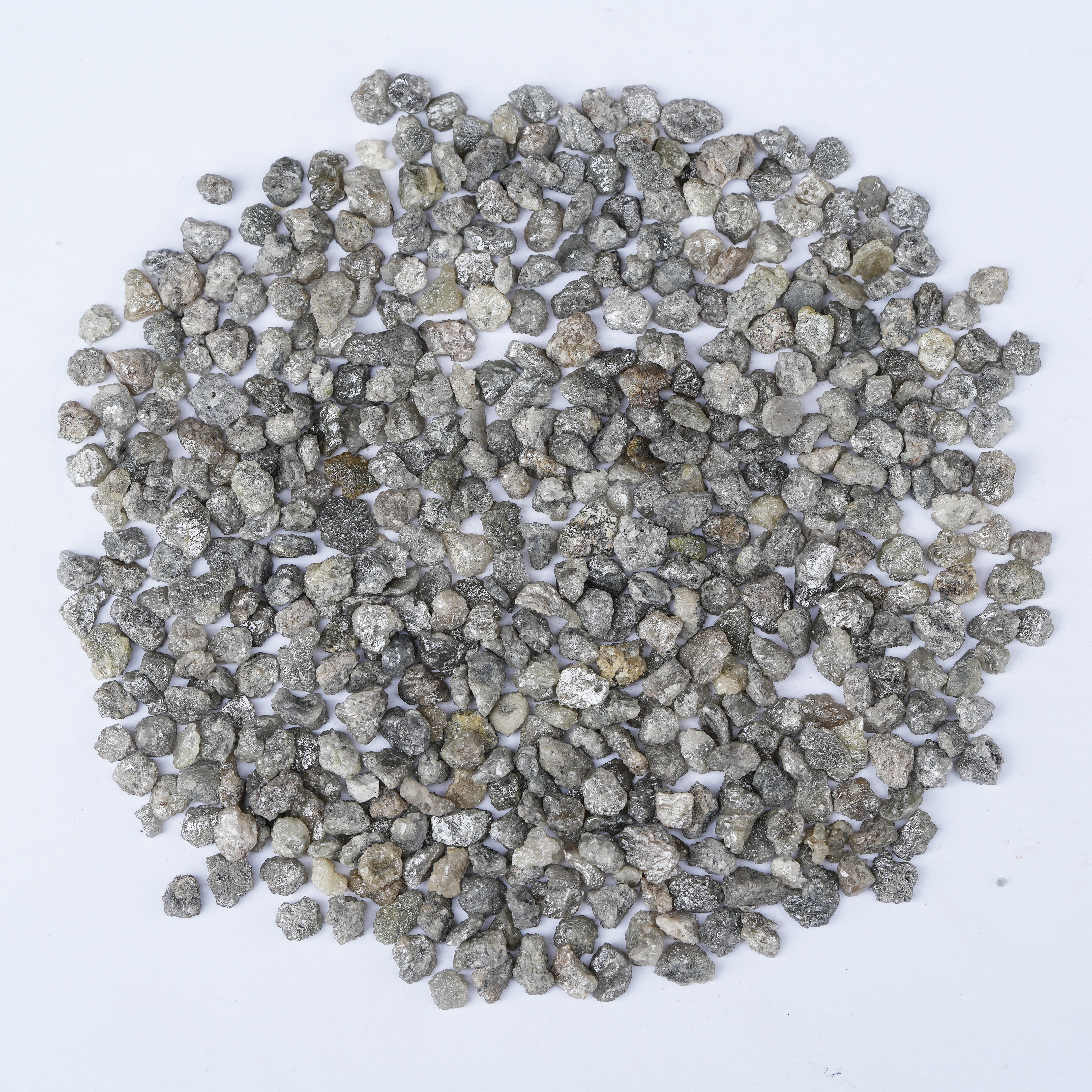 Real Natural Loose Raw Diamonds, Rough Uncut Loose Gemstones, Untreated Silver White Diamonds For Jewelry, Mined Diamonds, Salt And Pepper