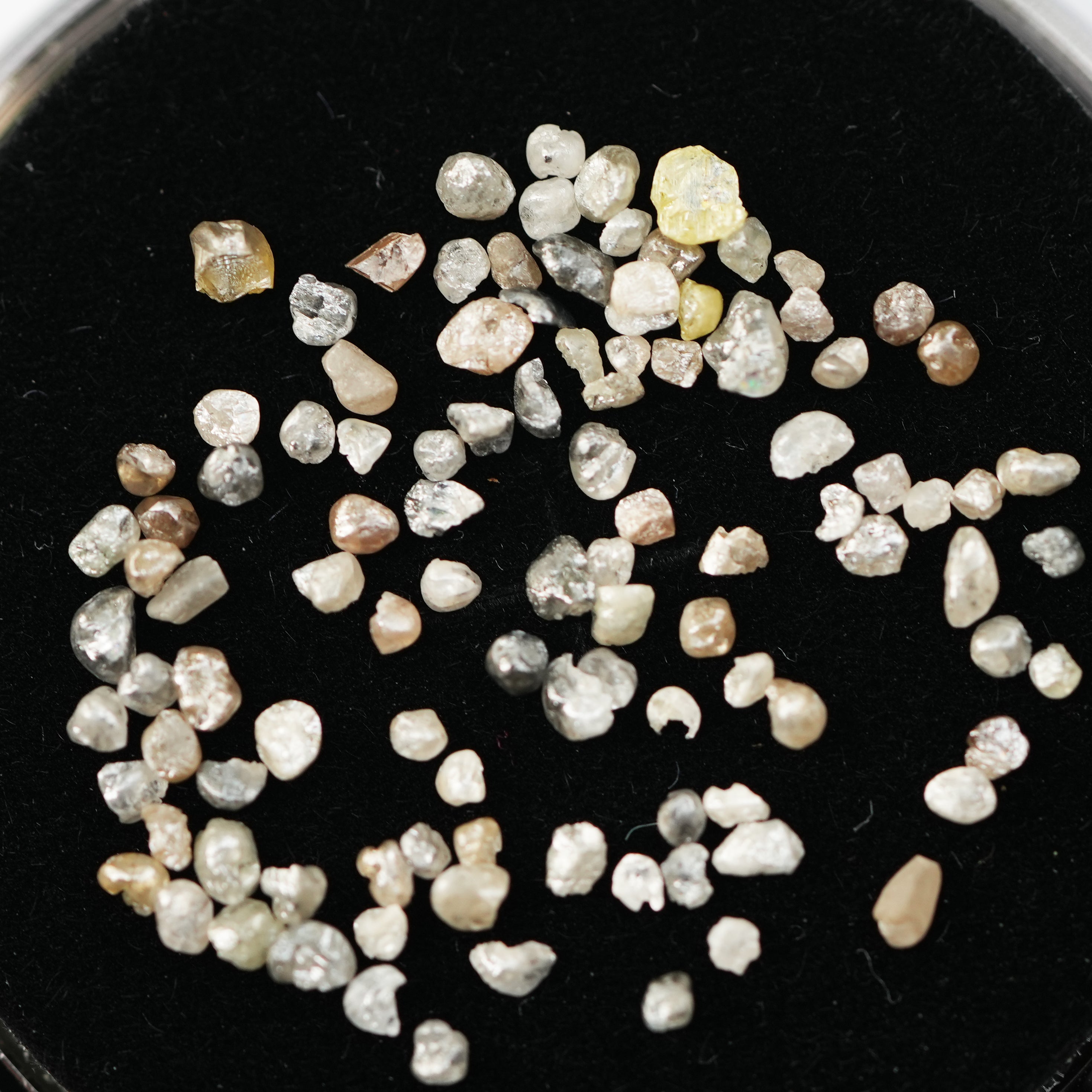 1.00 TCW White Gray Natural Rough Diamond, 51 pcs White Tiny Raw Diamonds For Jewelry, Uncut Rohdiamant Brut Diamant,
