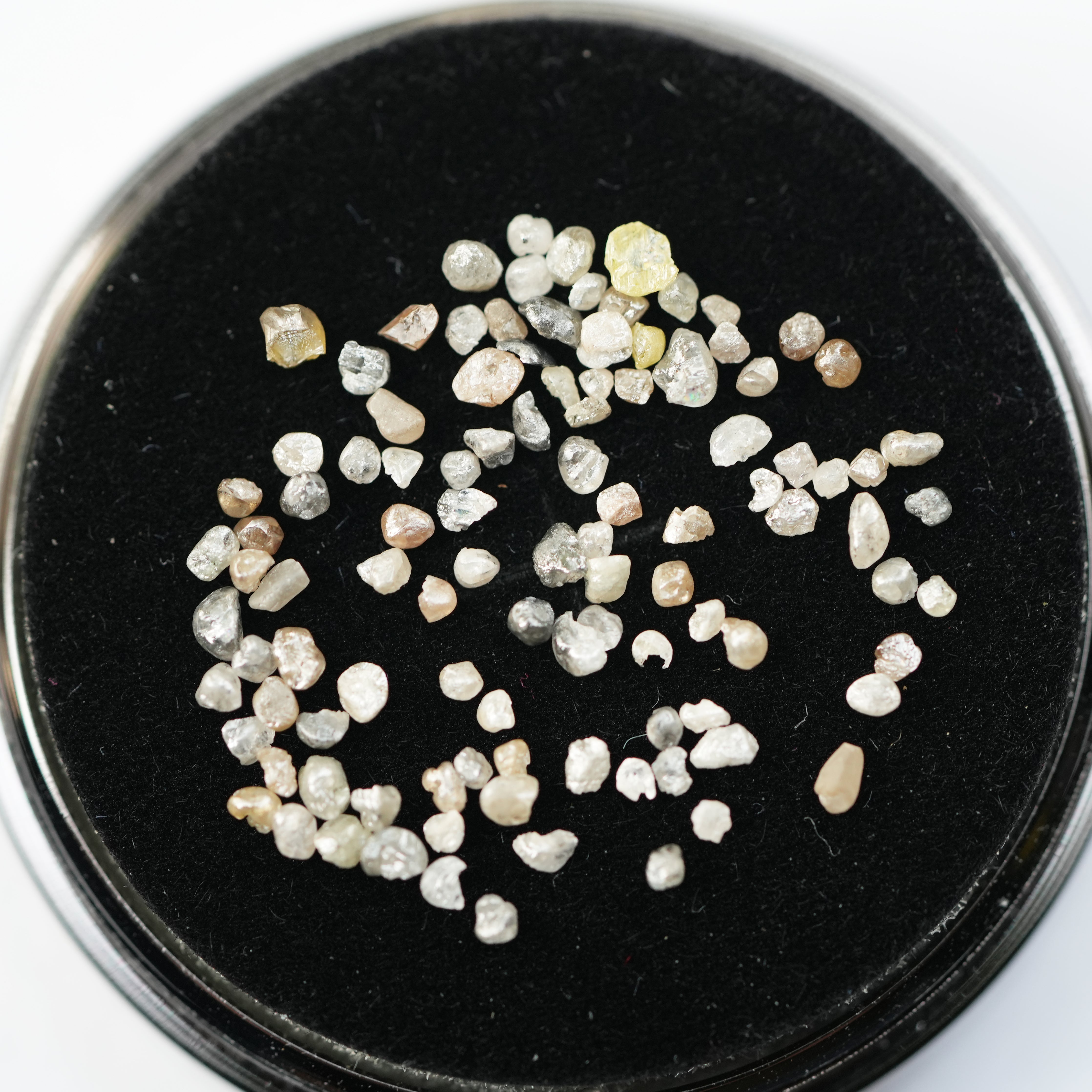 1.00 TCW White Gray Natural Rough Diamond, 51 pcs White Tiny Raw Diamonds For Jewelry, Uncut Rohdiamant Brut Diamant,