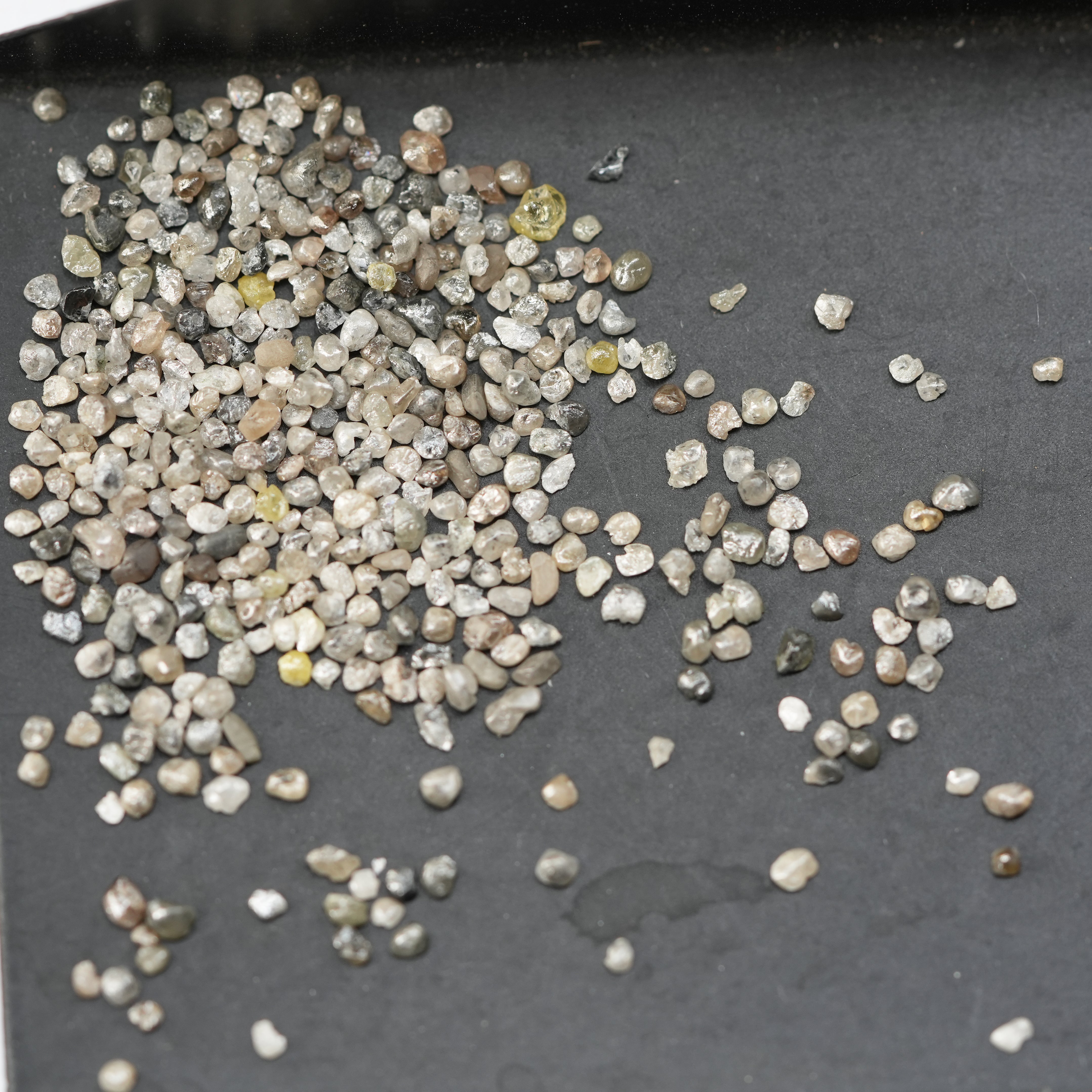 1.00 TCW White Gray Natural Rough Diamond, 51 pcs White Tiny Raw Diamonds For Jewelry, Uncut Rohdiamant Brut Diamant,