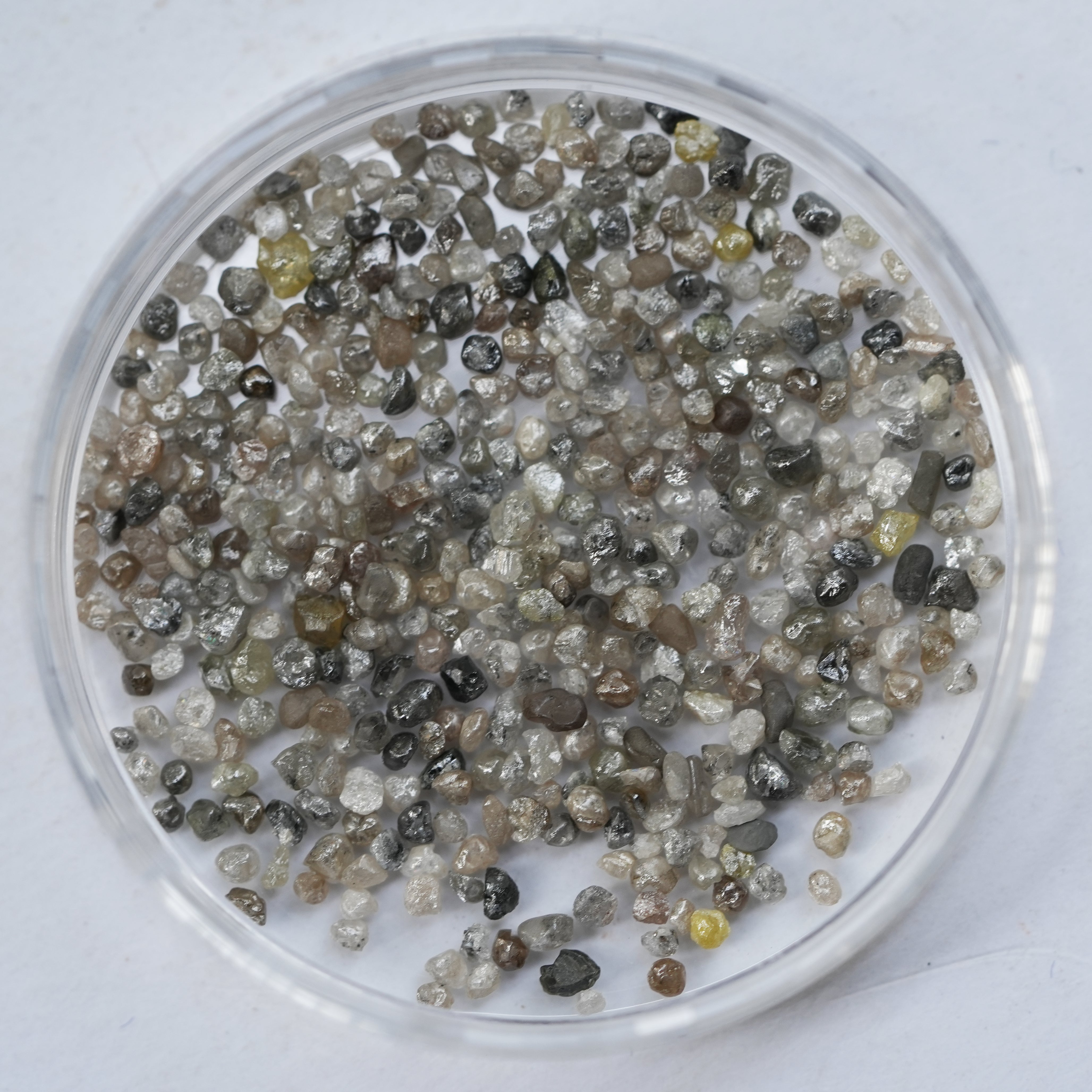 1.00 TCW White Gray Natural Rough Diamond, 51 pcs White Tiny Raw Diamonds For Jewelry, Uncut Rohdiamant Brut Diamant,