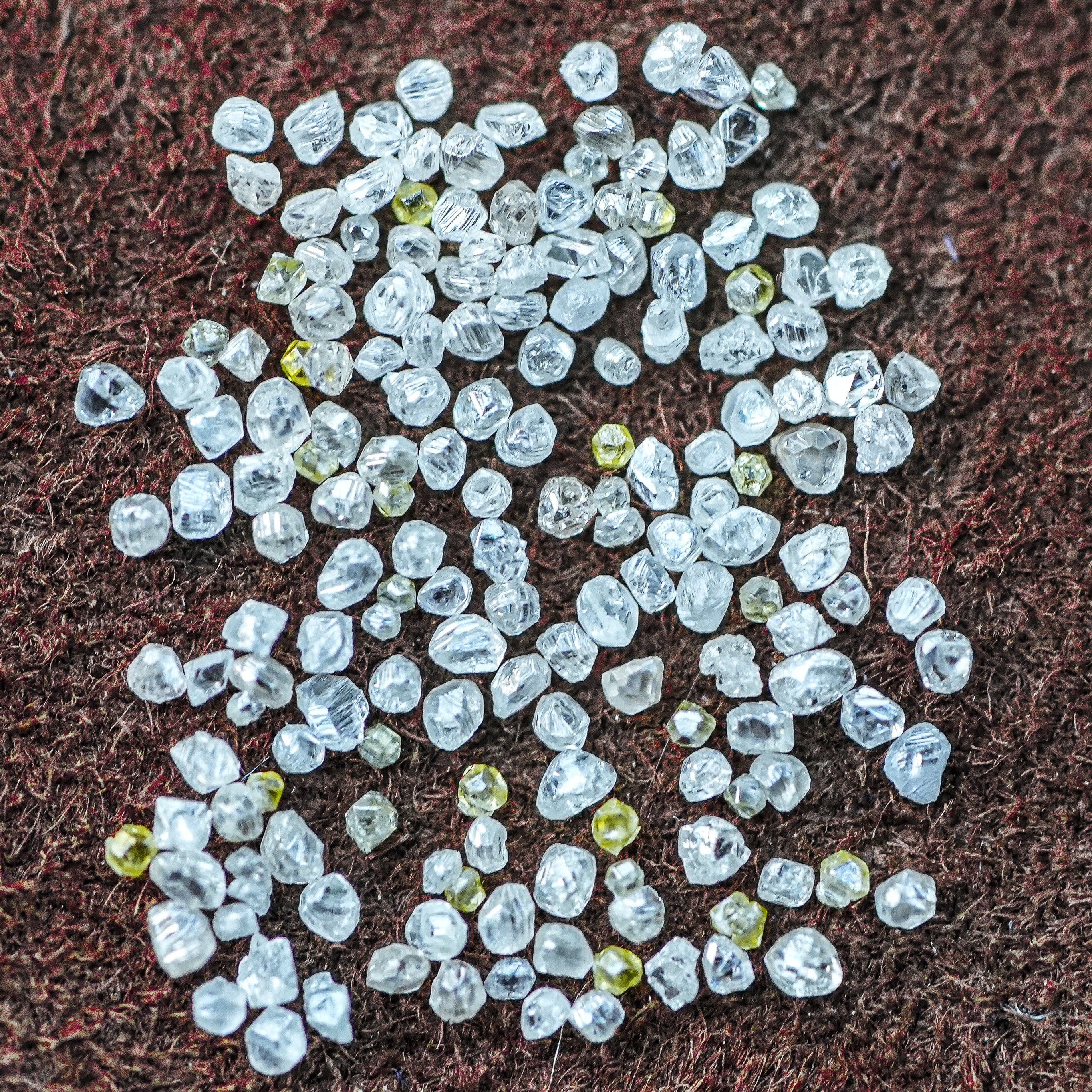 Natural Diamonds, Raw Rough Loose Diamond, White Silver Gemstone, 1.00 Ctw Round Mix Diamonds For Jewelry