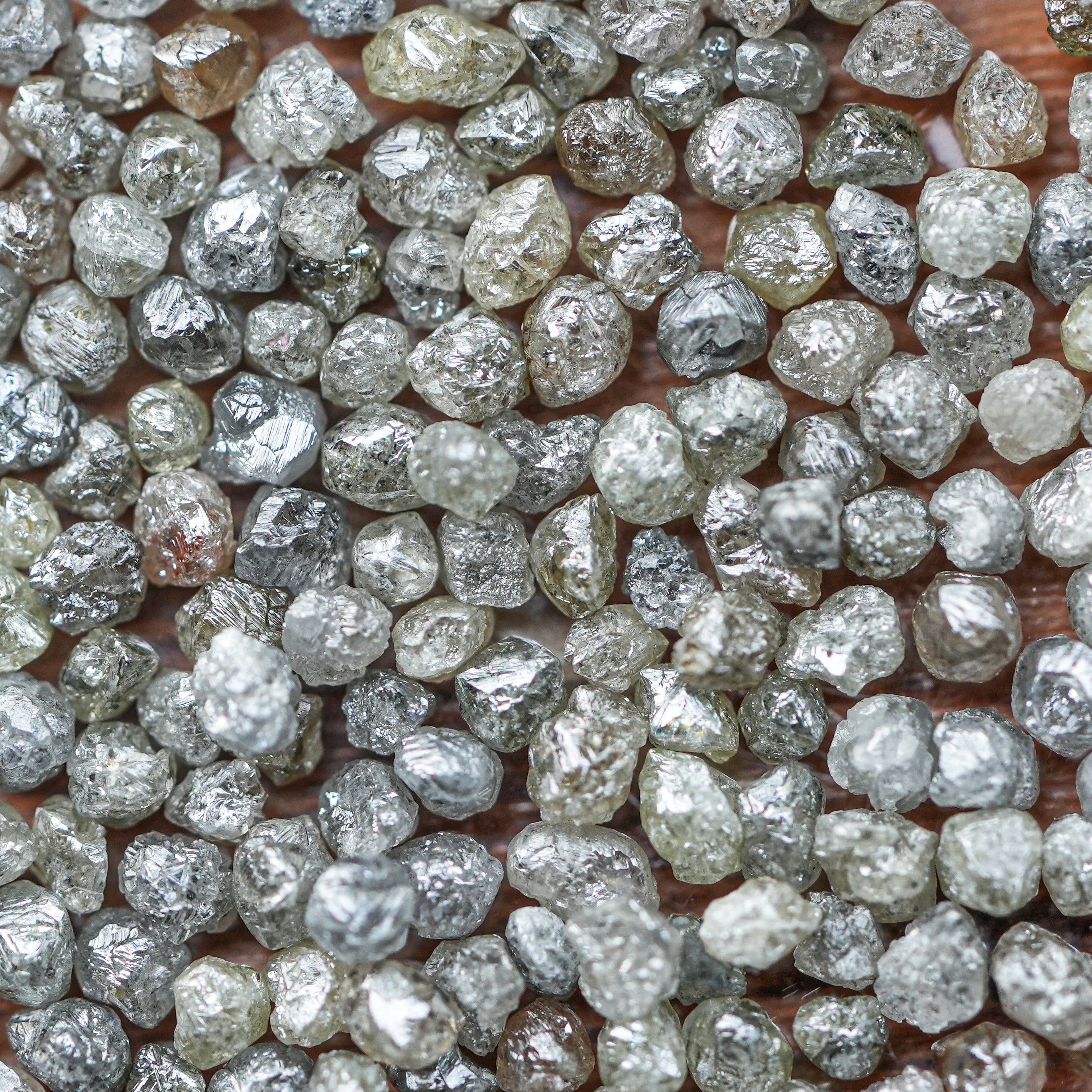 12Pcs Fancy Gray 1.00Carat Raw Diamond, Loose Diamond, Natural Rough Diamond, Solitaire Gemstone For Jewelry