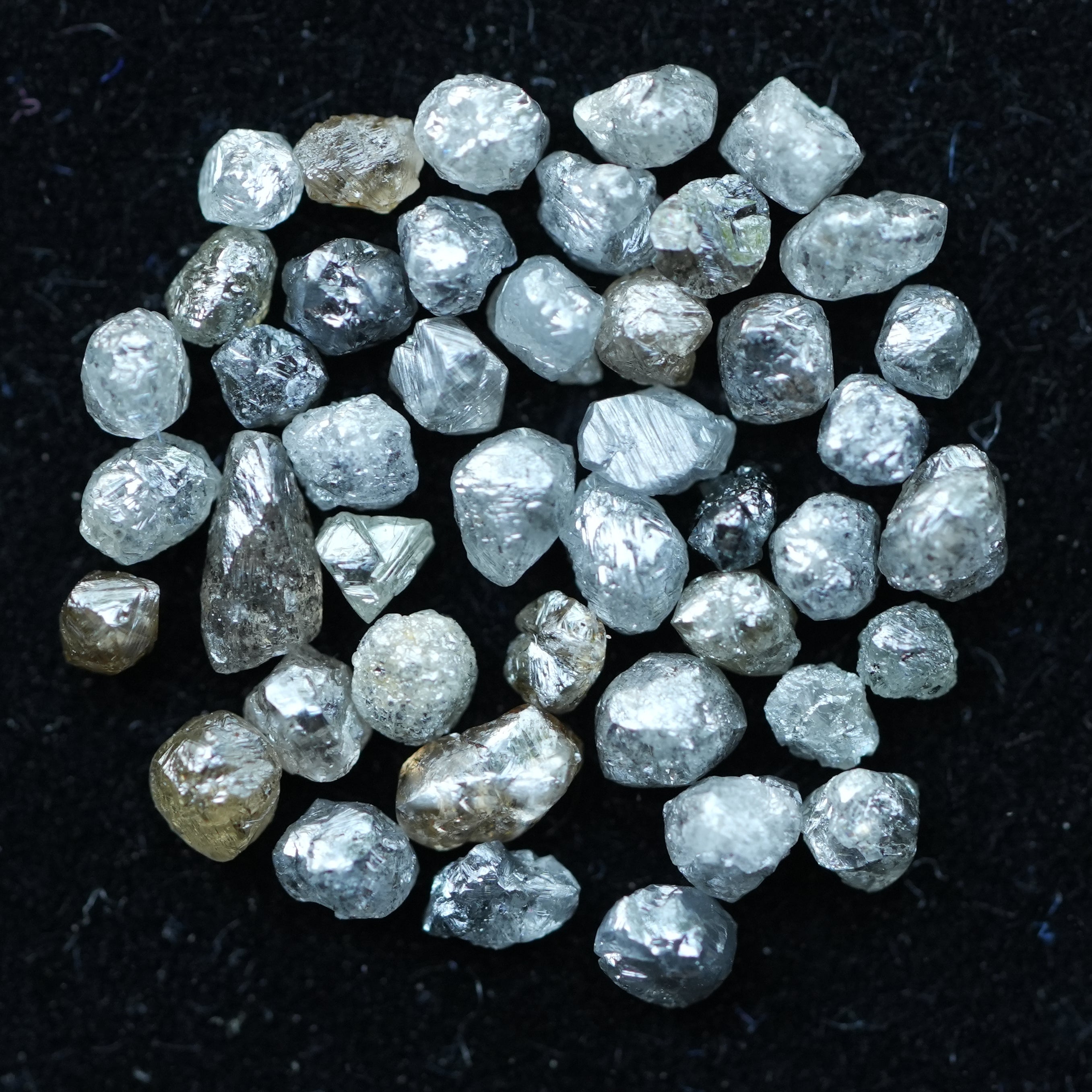 13 PCS 1.00 C.T.W Natural Gray Diamond, Raw Diamond, Rough Diamond, Loose Diamonds, Uncut Diamond, Raw Gemstone, African Diamonds