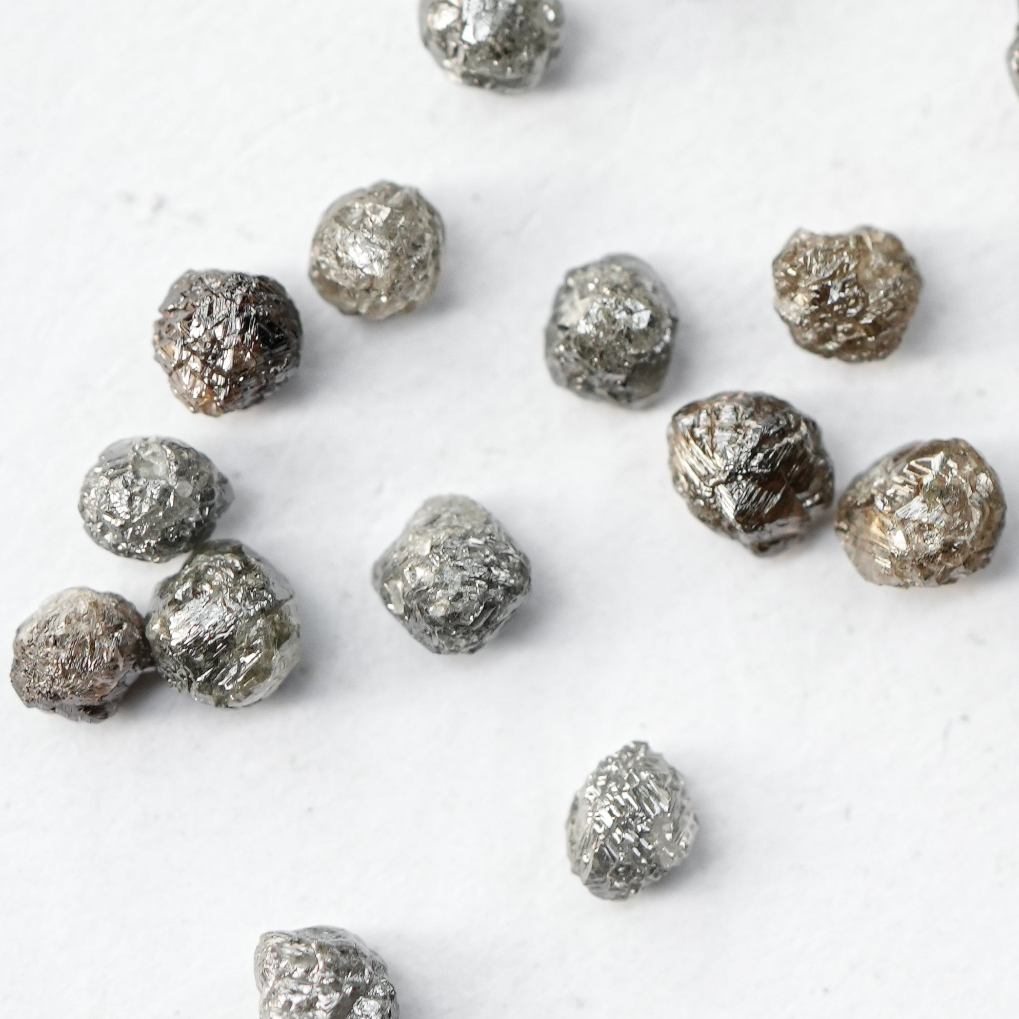 2Pcs Fancy Gray 1.00Carat Raw Diamond, Loose Diamond, Natural Rough Diamond, Solitaire Gemstone For Jewelry