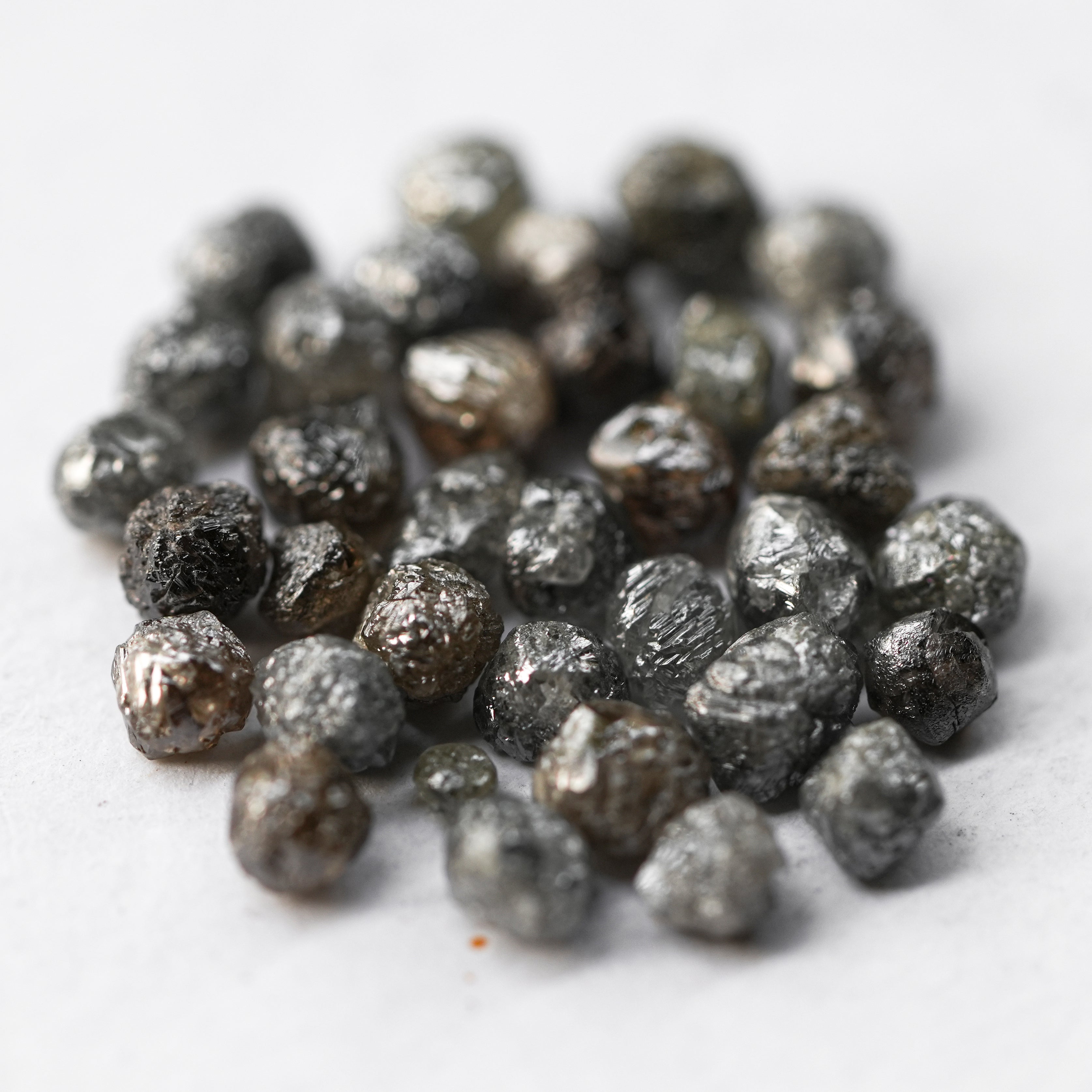 2Pcs Fancy Gray 1.00Carat Raw Diamond, Loose Diamond, Natural Rough Diamond, Solitaire Gemstone For Jewelry