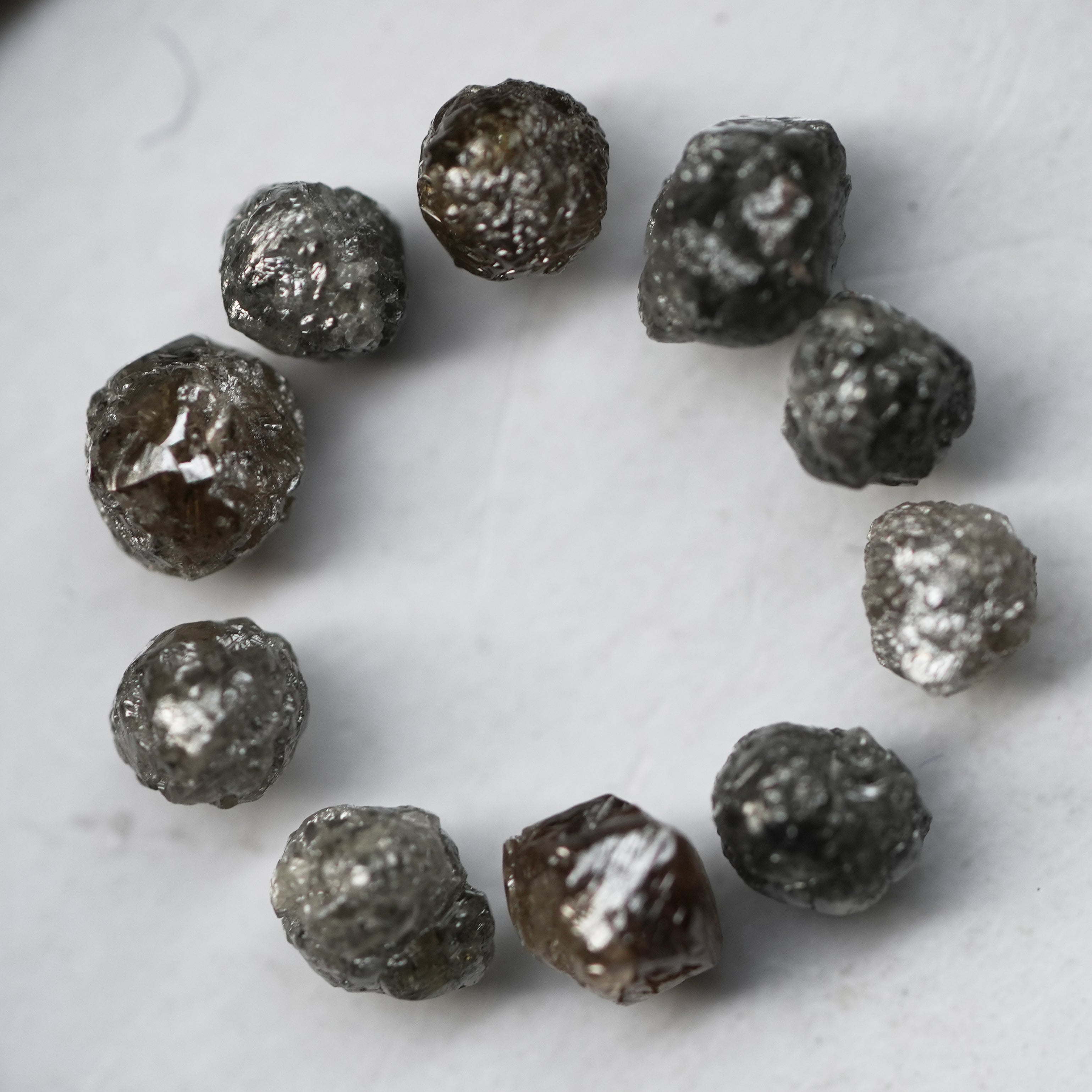 2Pcs Fancy Gray 1.00Carat Raw Diamond, Loose Diamond, Natural Rough Diamond, Solitaire Gemstone For Jewelry