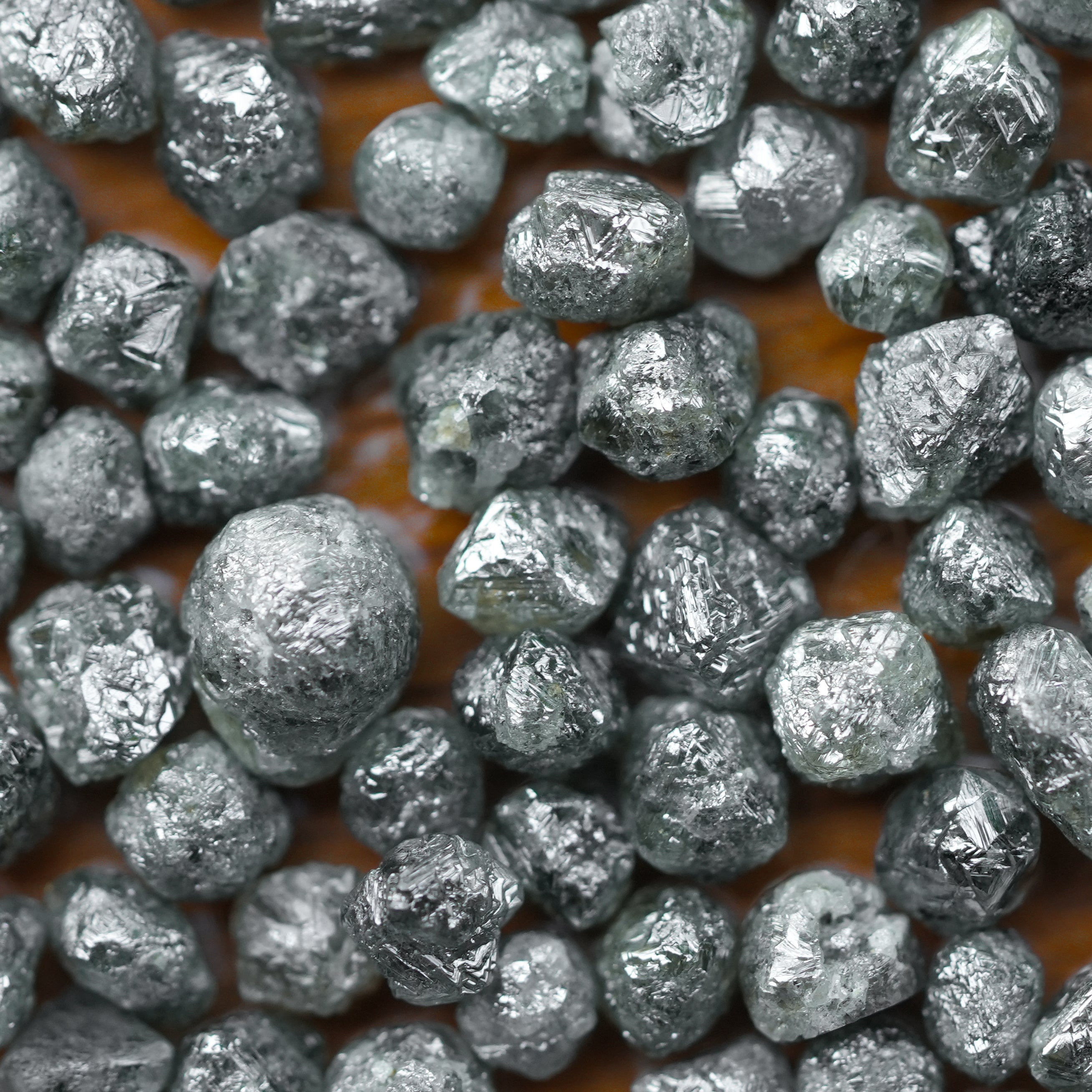 2 PCS 1.00 C.T.W Natural Gray Diamond, 5.00 To 6.00MM, Rough Diamond, Loose Diamonds, Uncut Diamond, Raw Gemstone, African Diamonds