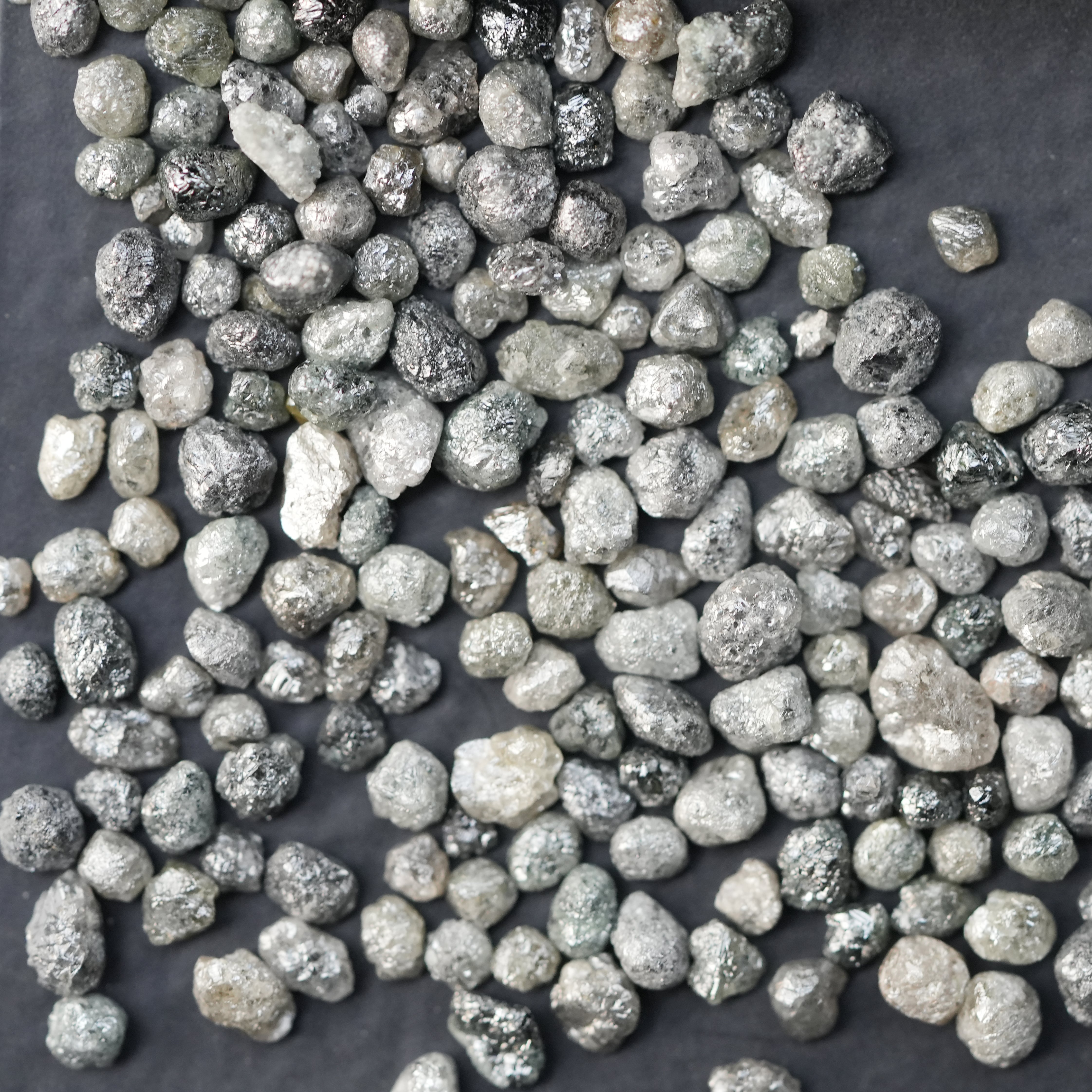 3 PCS 1.00 C.T.W Natural Gray Diamond, Raw Diamond Jewellery, Fancy Rough Diamond, Loose Diamonds, Uncut Diamond, African Diamonds