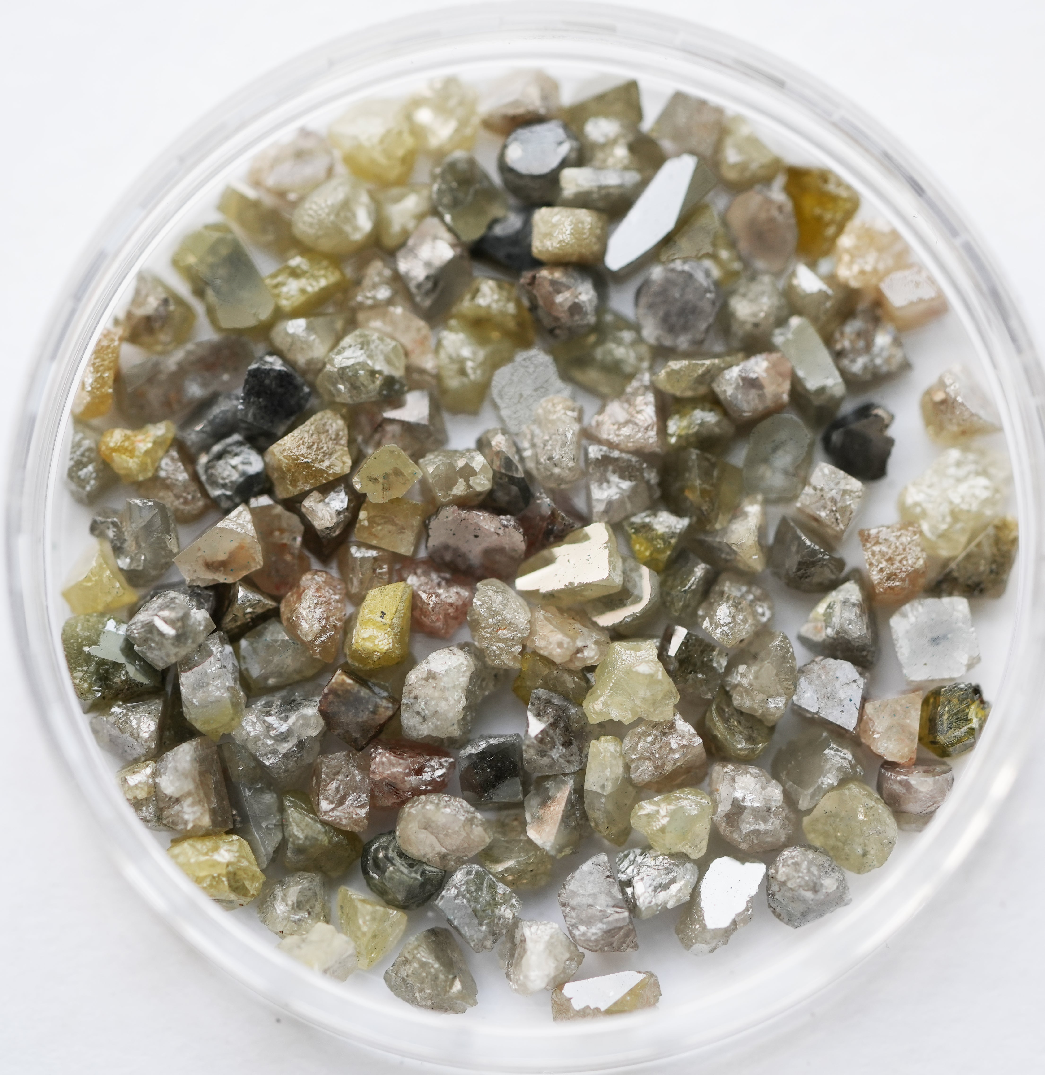 6 PCS 1.00 C.T.W Natural Gray Yellow Mix Diamond, Raw Diamond, Rough Diamond, Loose Diamonds, Uncut Diamond, Raw Gemstone, African Diamonds