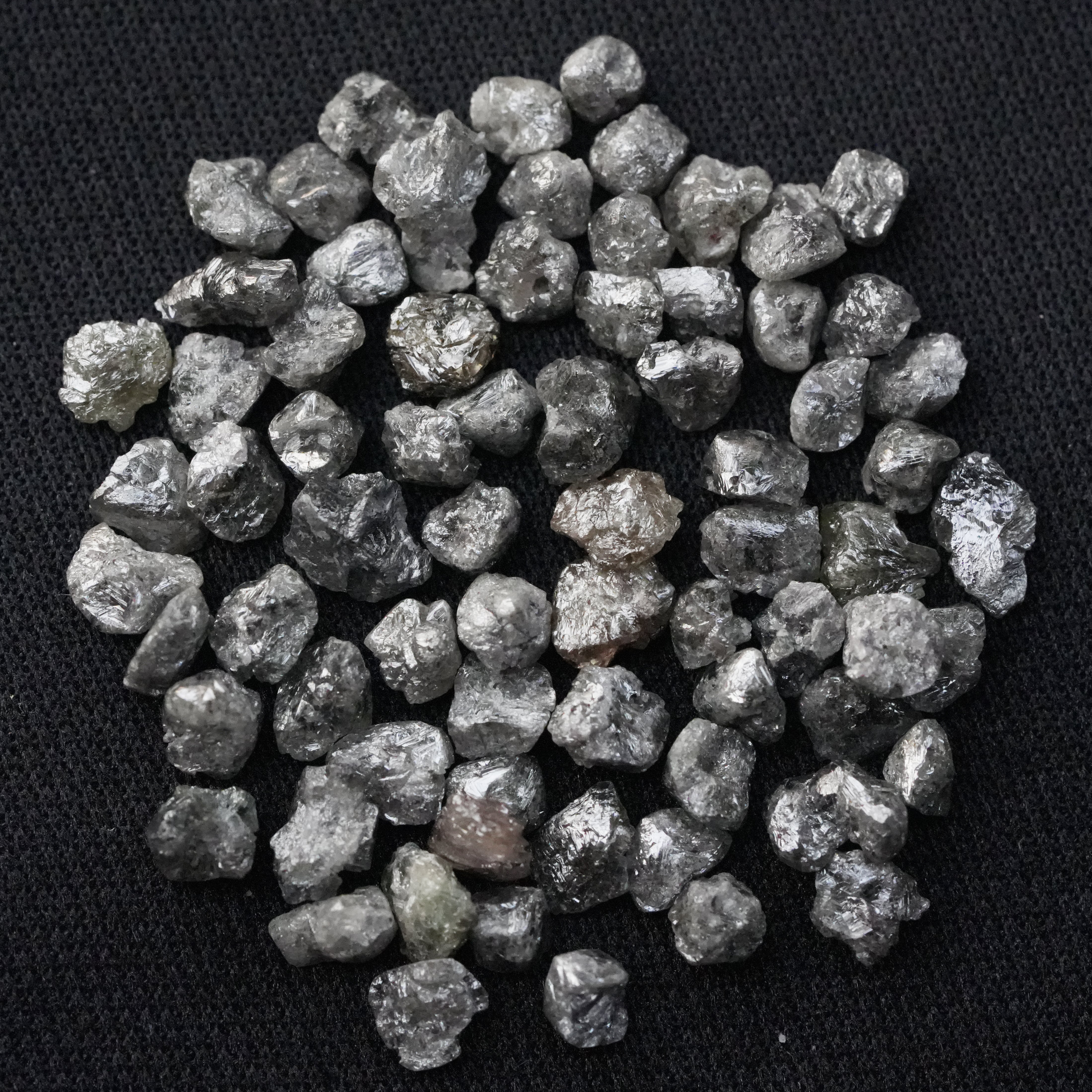 3 PCS African Diamonds 1.00 C.T.W Natural Gray Diamond, Raw Diamond Jewellery, Fancy Rough Diamond, Loose Diamonds, Uncut Diamond,