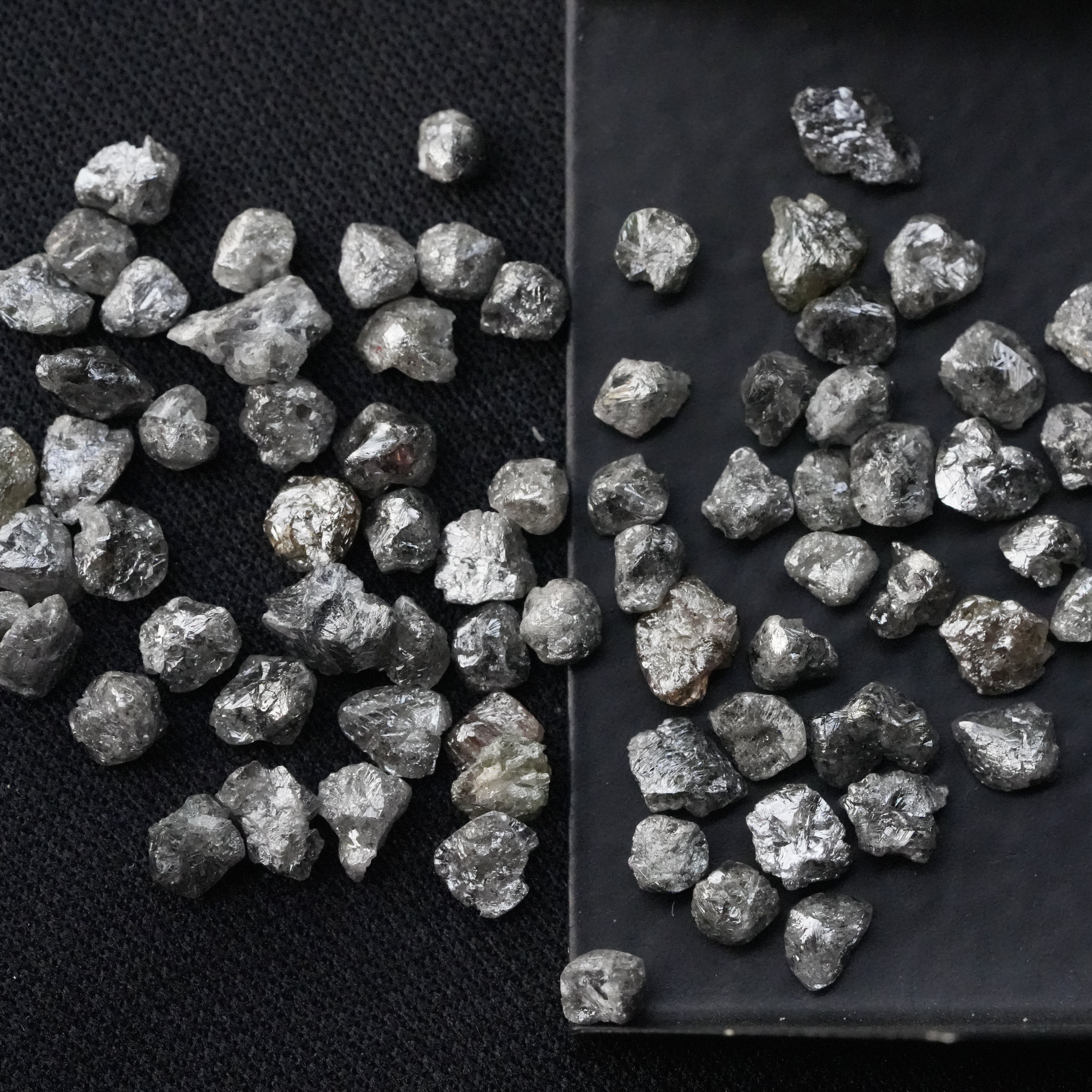 3 PCS African Diamonds 1.00 C.T.W Natural Gray Diamond, Raw Diamond Jewellery, Fancy Rough Diamond, Loose Diamonds, Uncut Diamond,