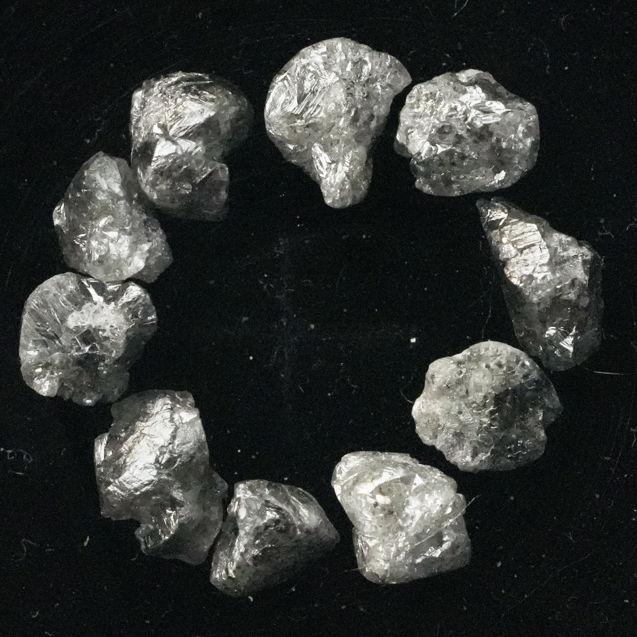 3 PCS African Diamonds 1.00 C.T.W Natural Gray Diamond, Raw Diamond Jewellery, Fancy Rough Diamond, Loose Diamonds, Uncut Diamond,