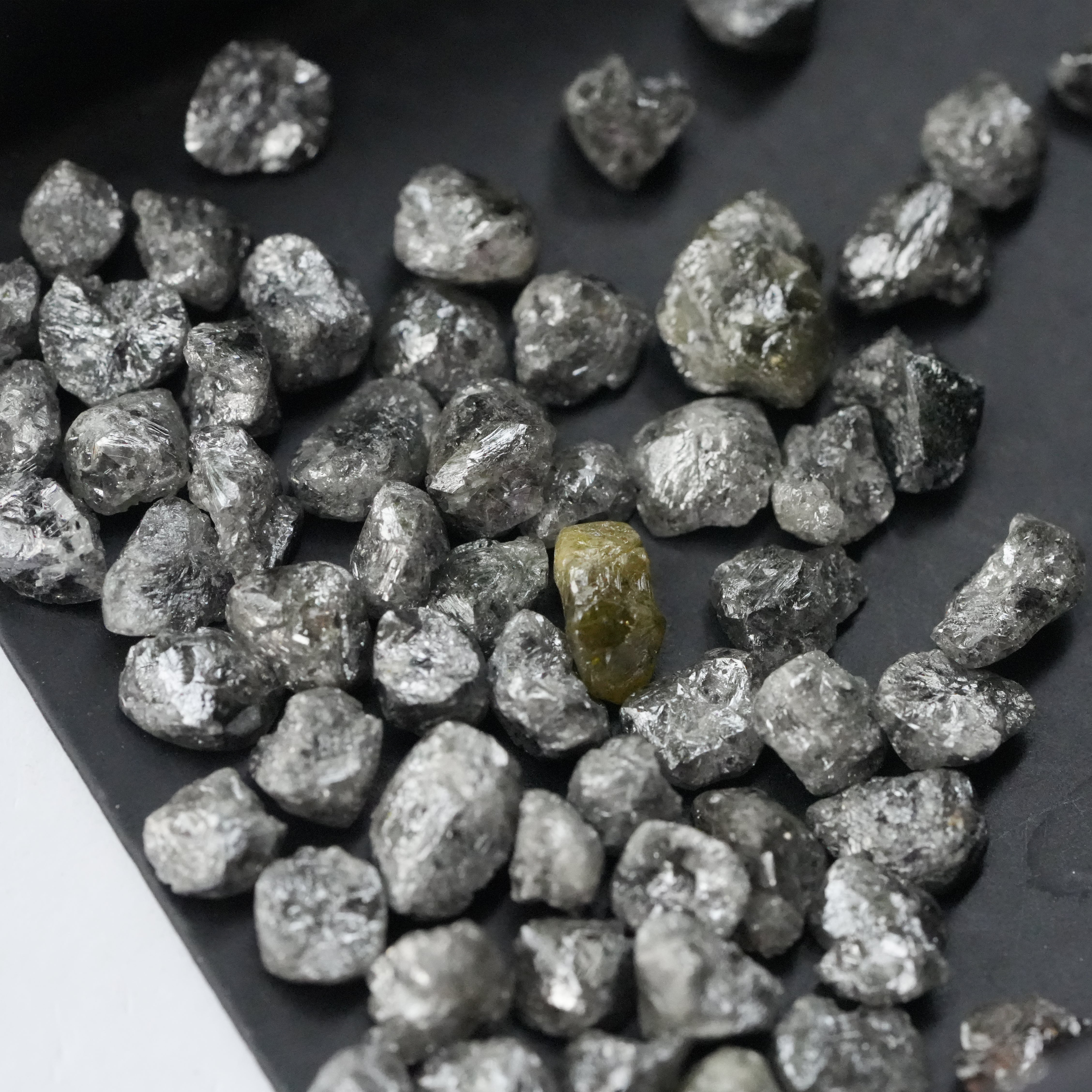 2 PCS 1.00 C.T.W Natural Gray Diamond, Raw Diamond Jewellery, Fancy Rough Diamond, Loose Diamonds, Uncut Diamond, African Diamonds