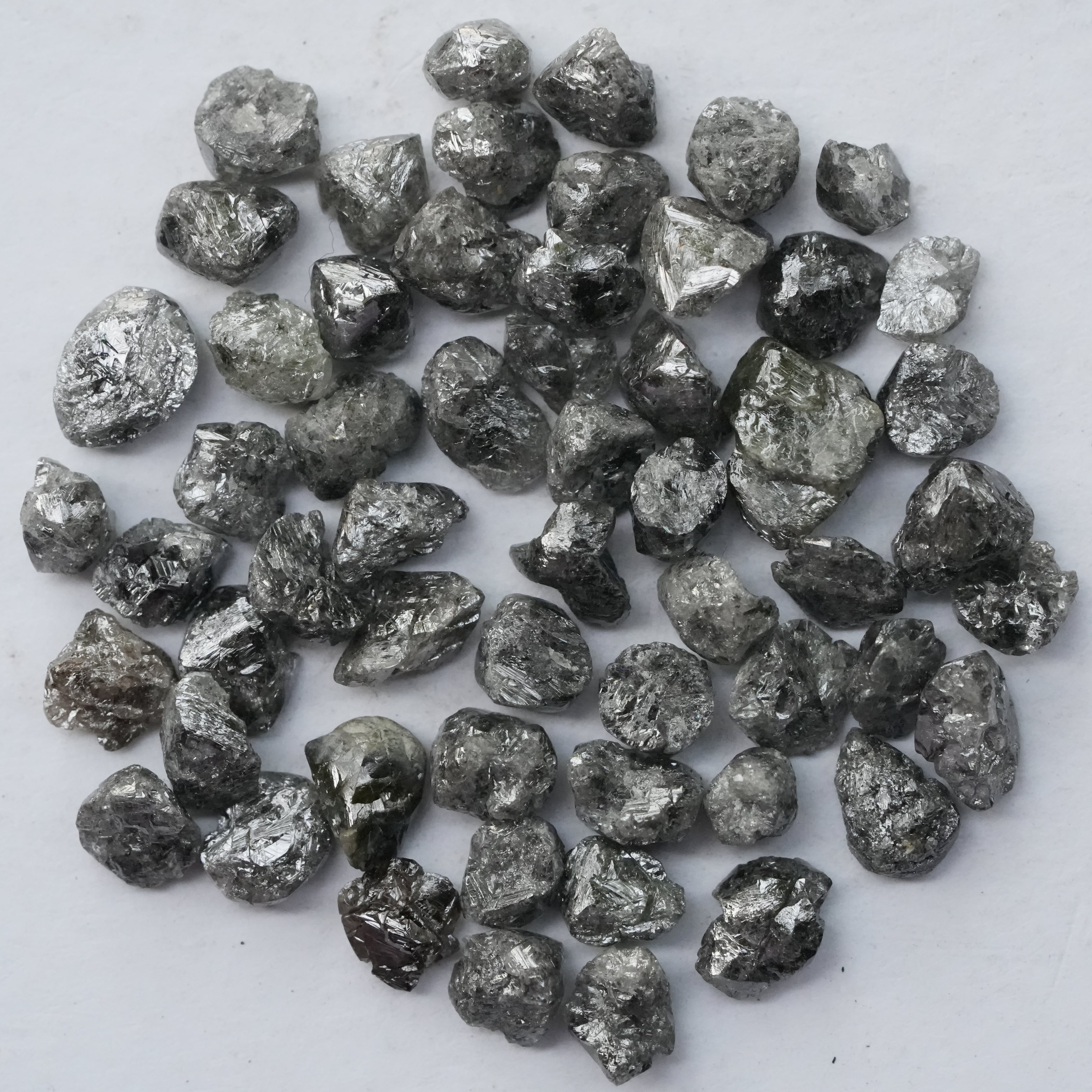 2 PCS 1.00 C.T.W Natural Gray Diamond, Raw Diamond Jewellery, Fancy Rough Diamond, Loose Diamonds, Uncut Diamond, African Diamonds