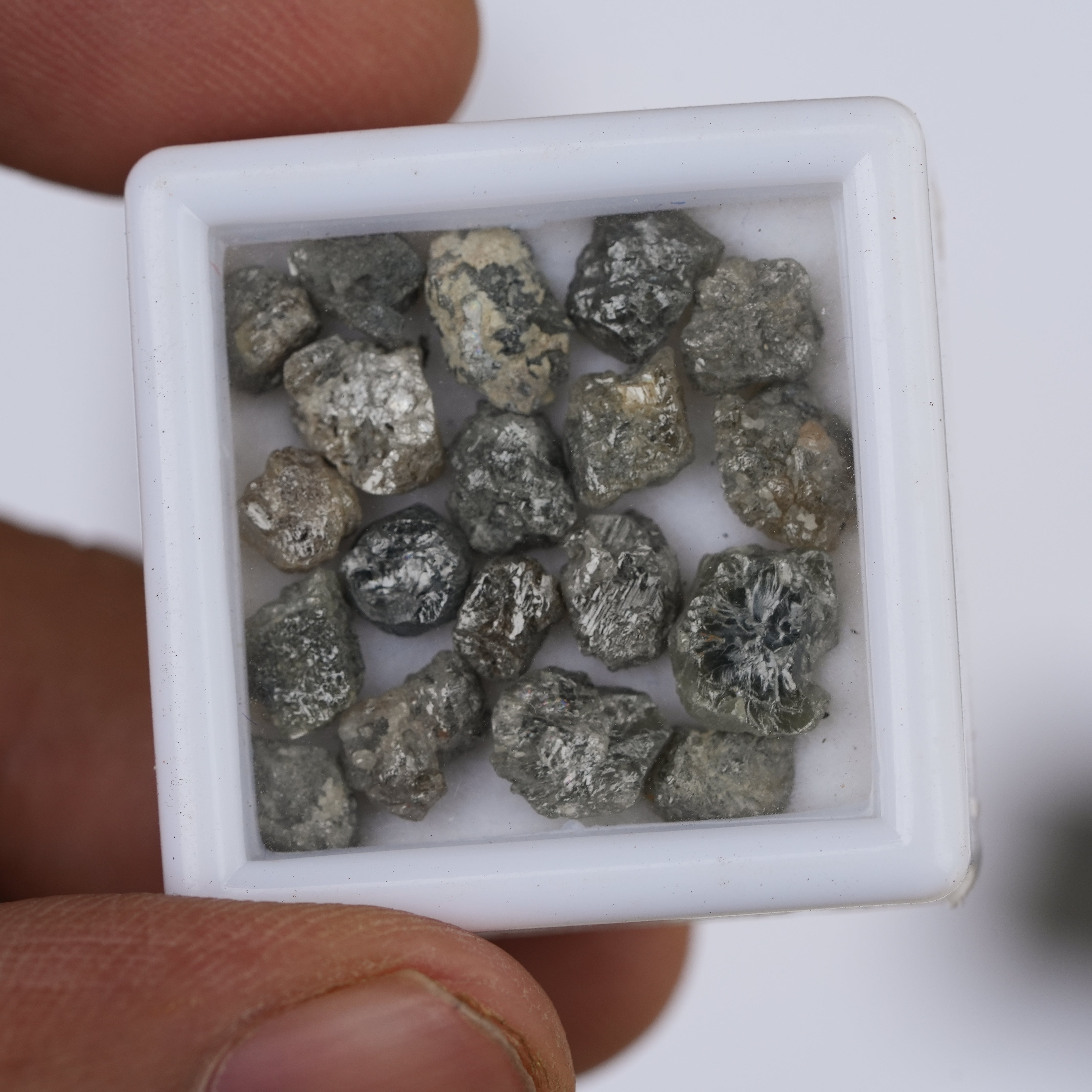 2 PCS 1.00CTW Natural Loose Diamond, Raw Diamond, Salt and Pepper Diamond, Color Diamonds, 4-6MM Fancy Diamond,