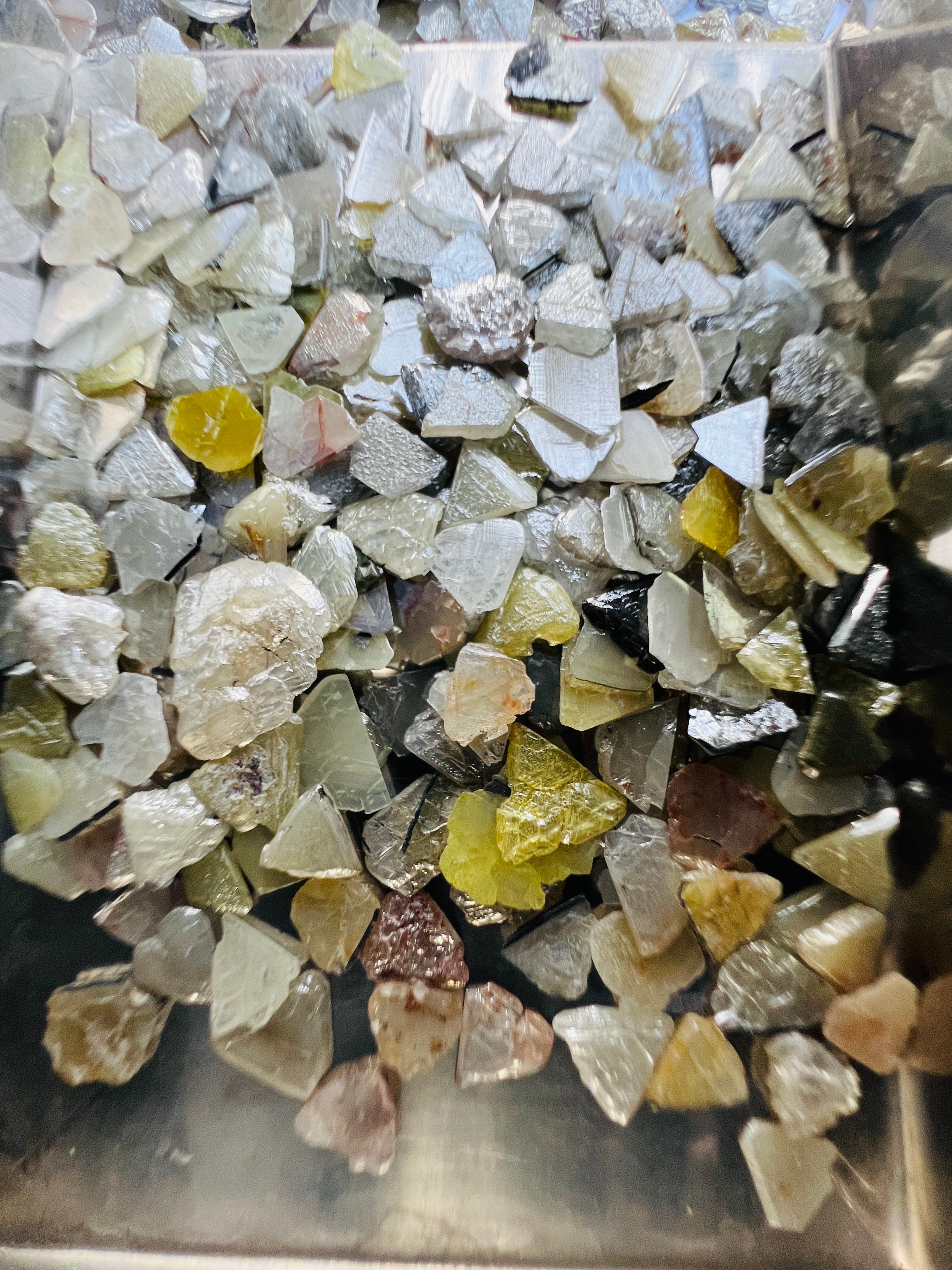 1.00 Ct Silver Yellow Natural Loose Raw Rough Uncut Diamonds Triangle Cut Shape Gemstone