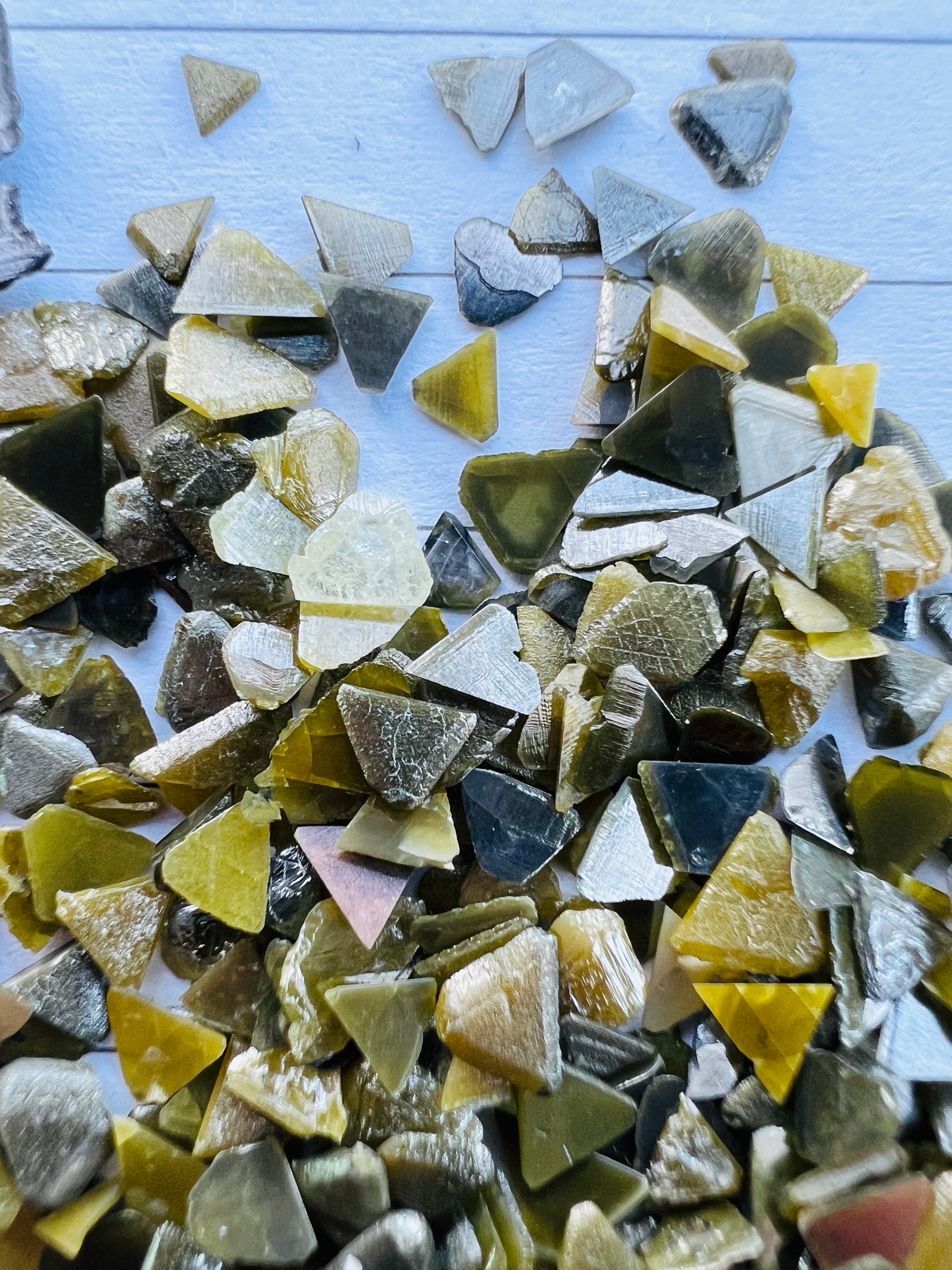 Dark & Yellow Rough Raw Loose Diamonds Triangle Natural 1.00 Ct Uncut Gemstone Lots