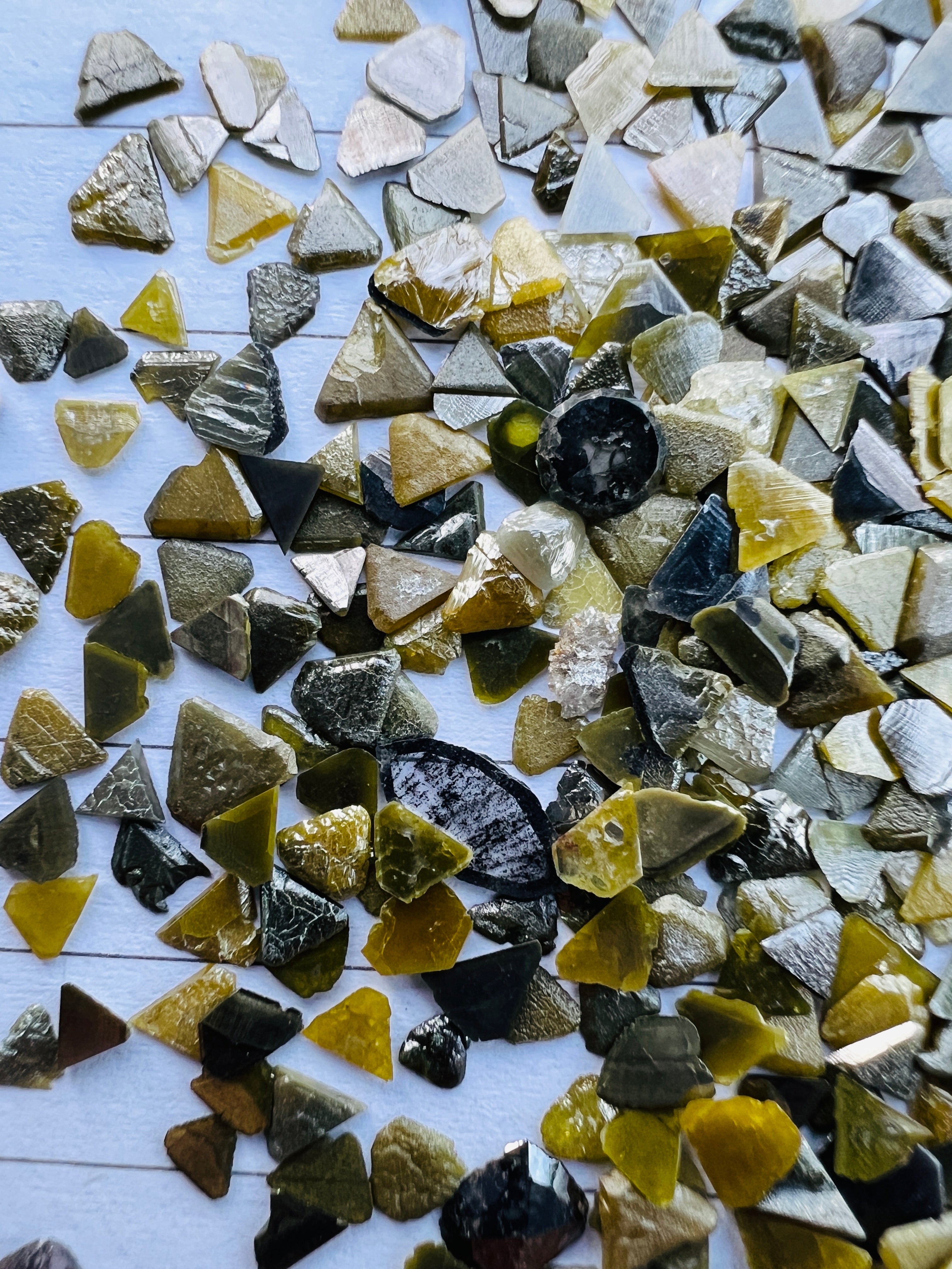 Dark & Yellow Rough Raw Loose Diamonds Triangle Natural 1.00 Ct Uncut Gemstone Lots